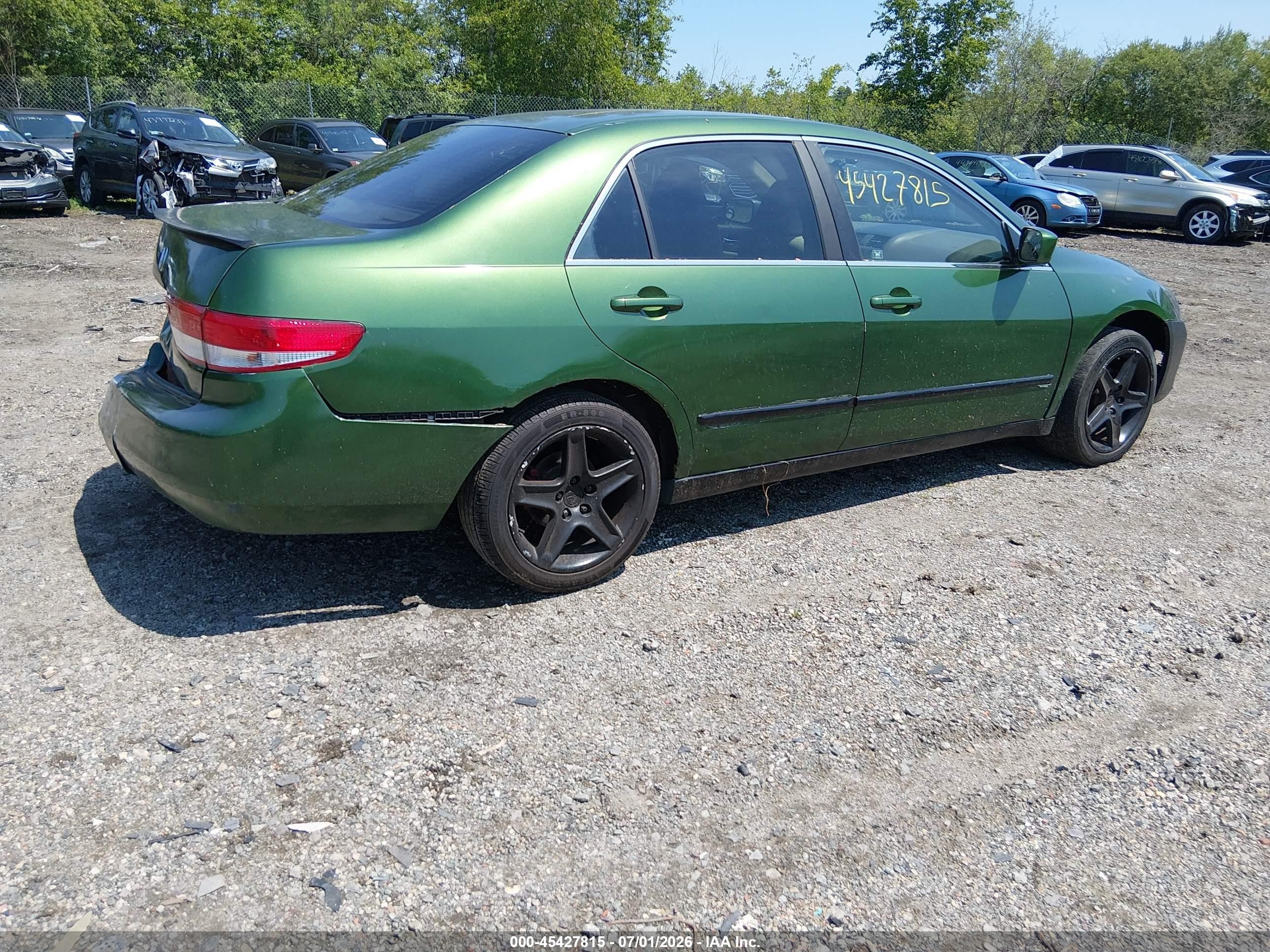 2003 Honda Accord 2.4 Ex Green vin: JHMCM56673C062572
