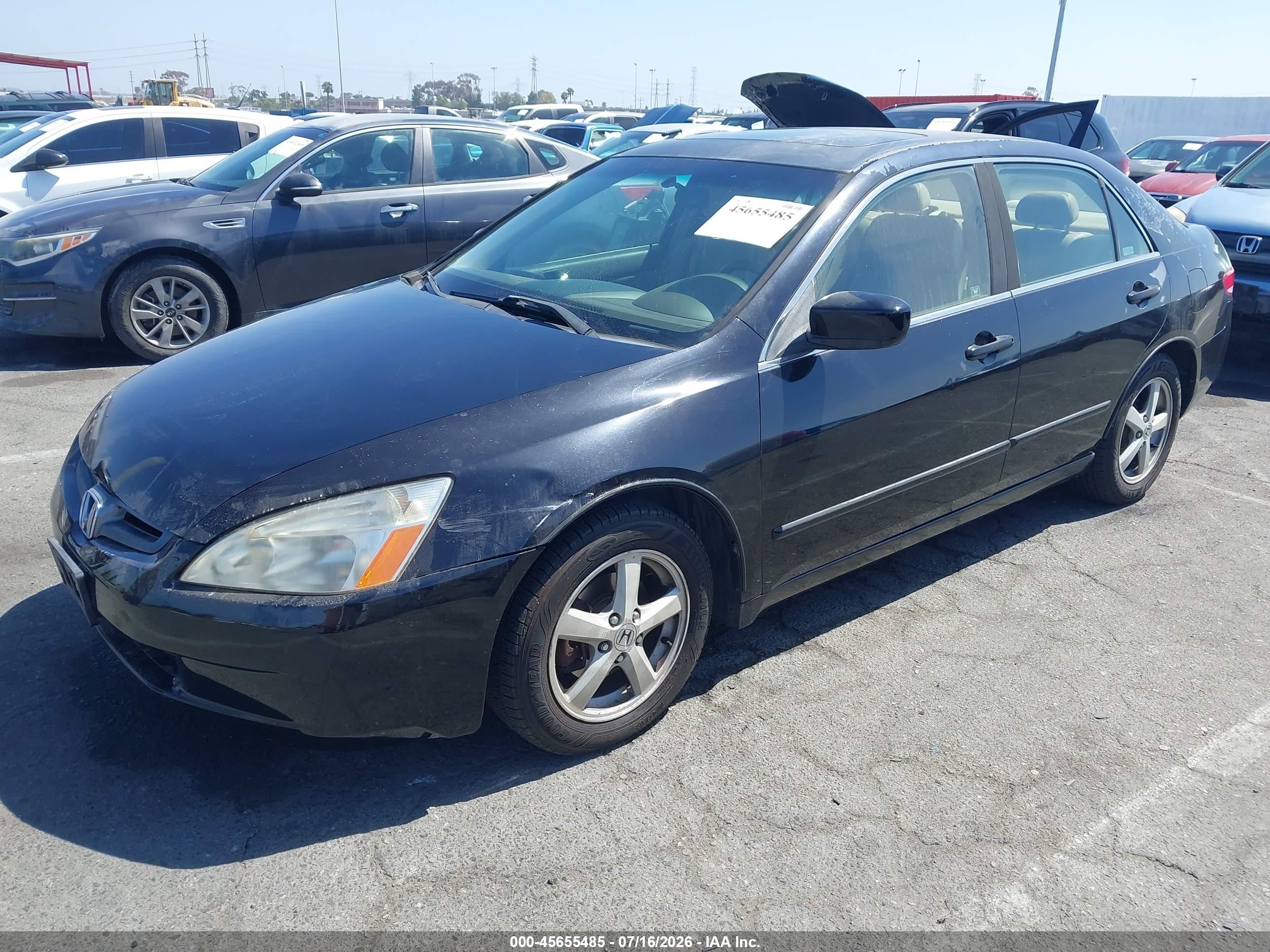 2003 Honda Accord Sdn Ex Black vin: JHMCM56683C049149