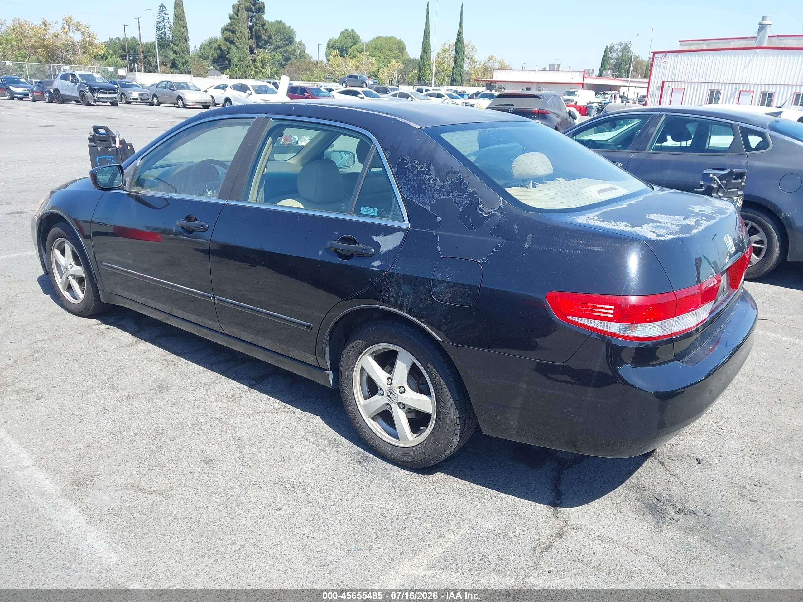 2003 Honda Accord Sdn Ex Black vin: JHMCM56683C049149
