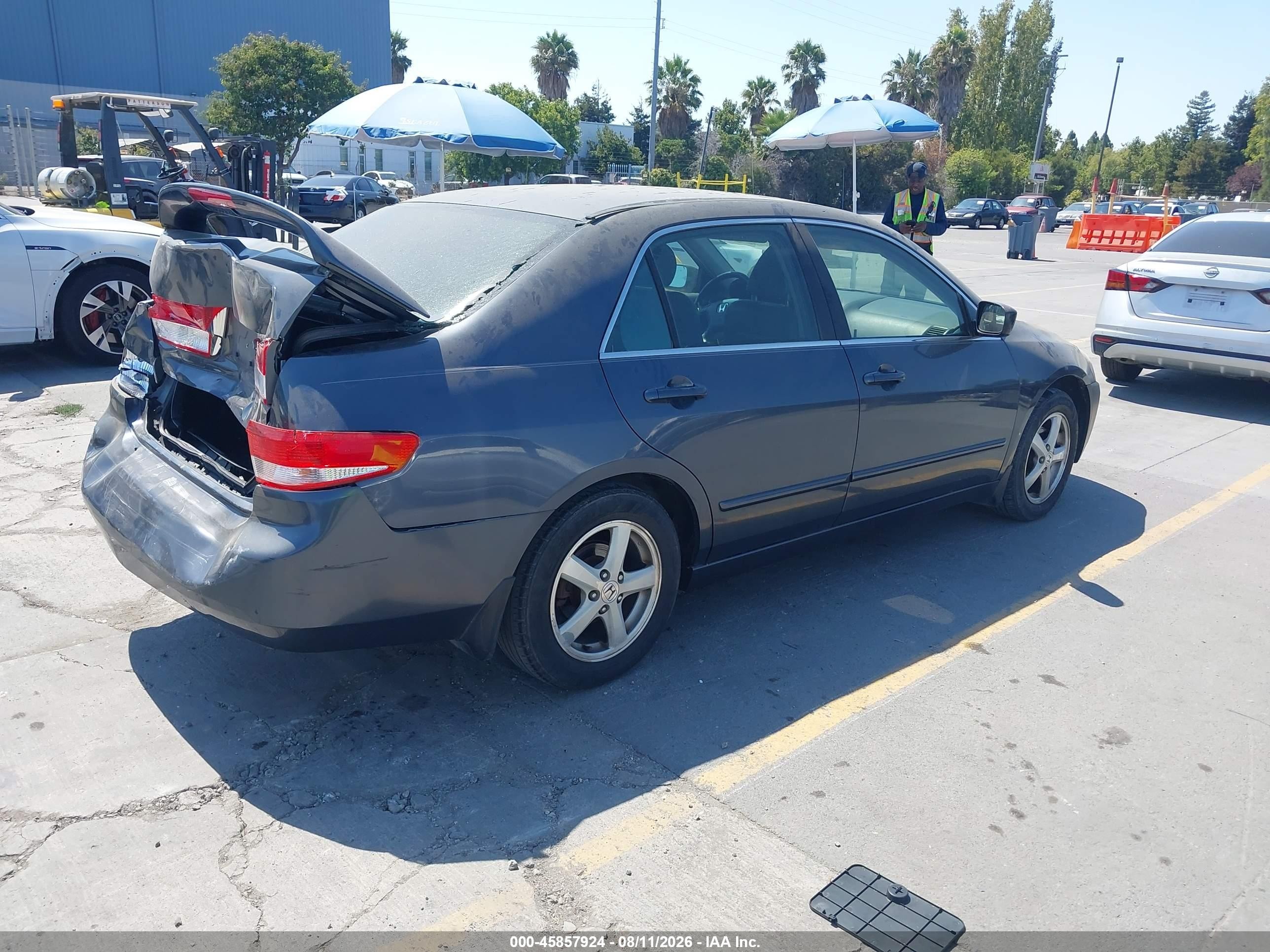2003 Honda Accord 2.4 Ex Gray vin: JHMCM56683C057302