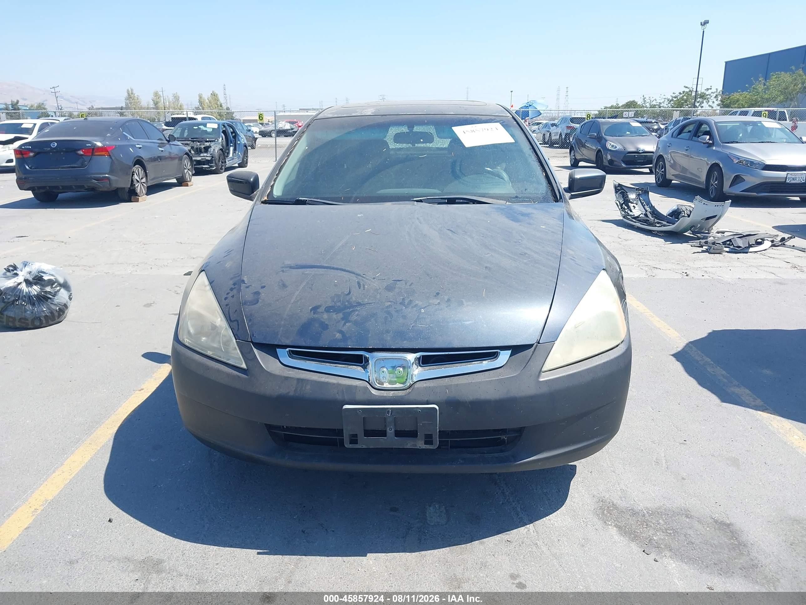 2003 Honda Accord 2.4 Ex Gray vin: JHMCM56683C057302