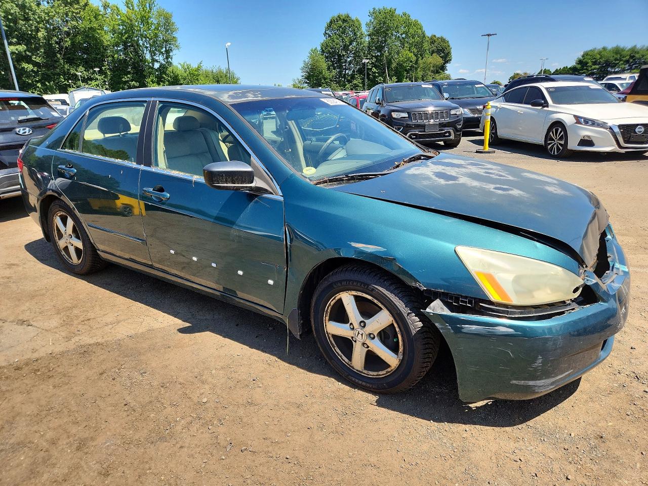 2003 Honda Accord Ex Green vin: JHMCM56733C065249