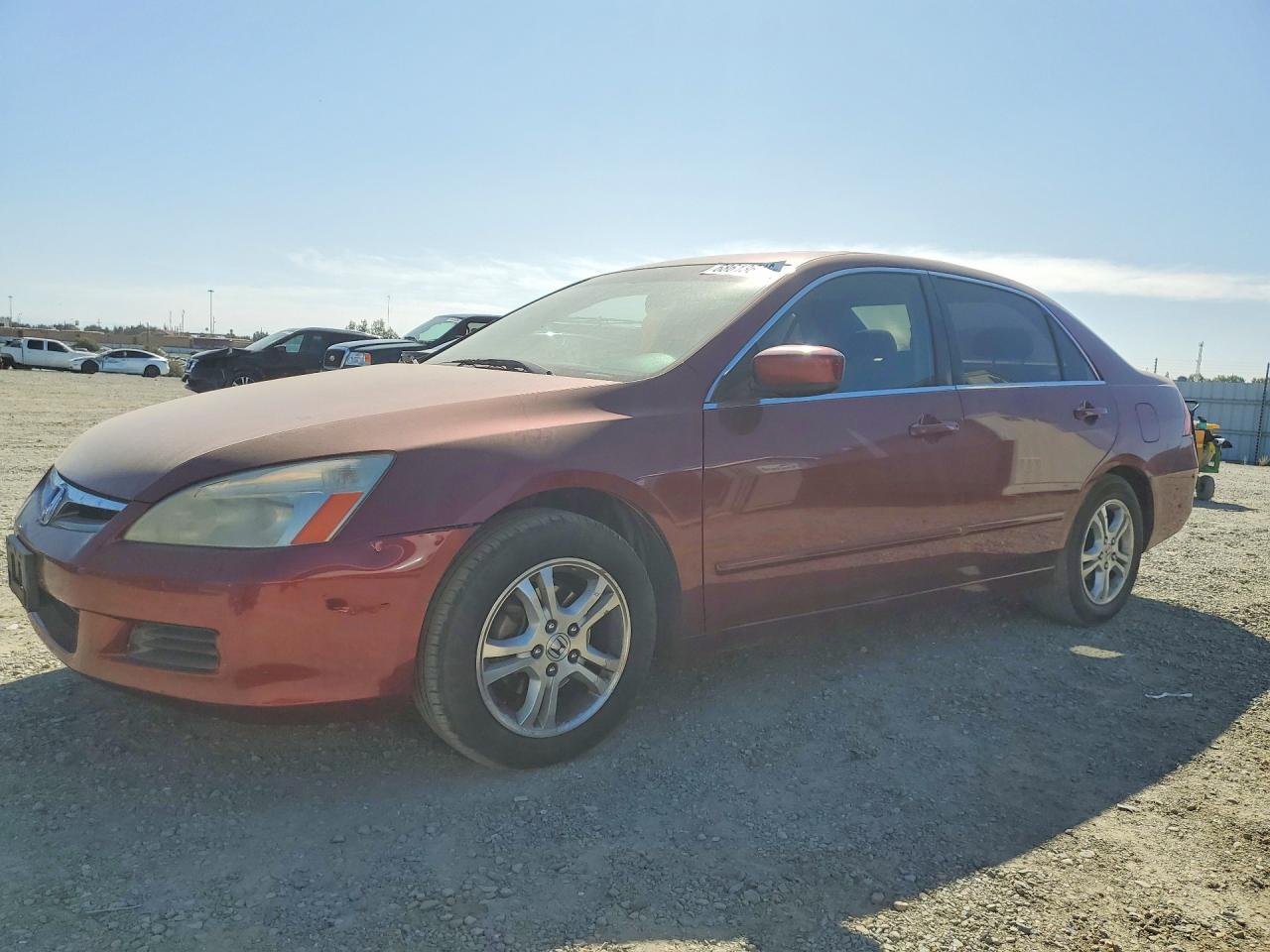 2006 Honda Accord Ex Burgundy vin: JHMCM56766C004143