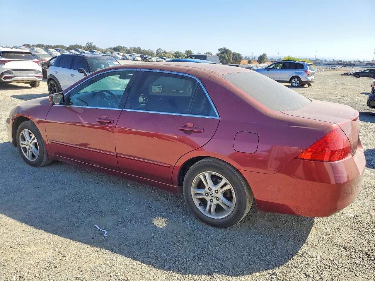 2006 Honda Accord Ex Burgundy vin: JHMCM56766C004143