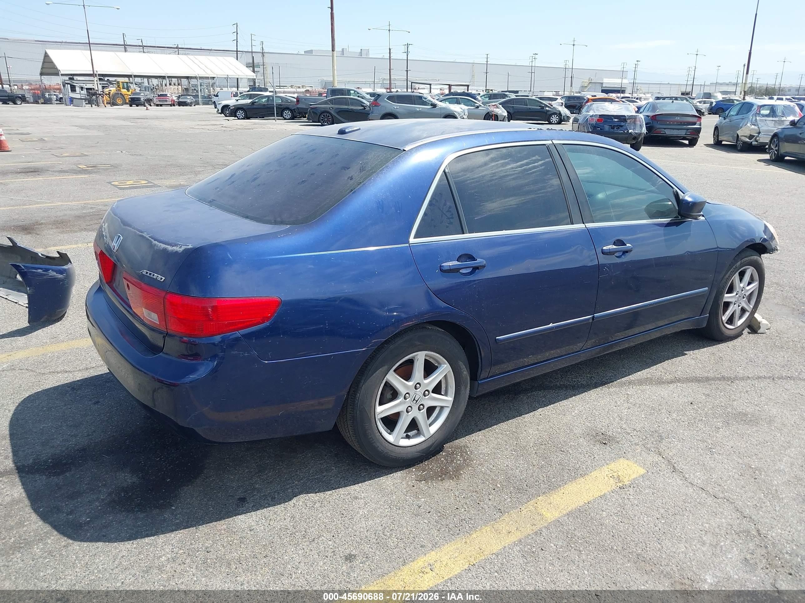2005 Honda Accord 2.4 Ex Blue vin: JHMCM56805C005621