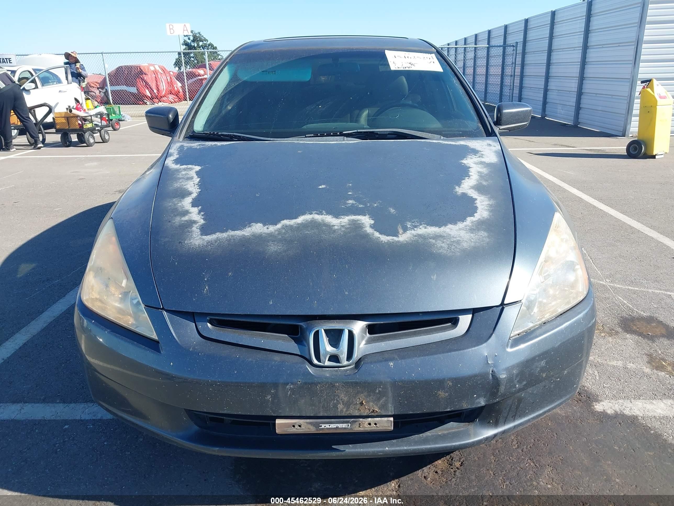 2004 Honda Accord 2.4 Ex Gray vin: JHMCM56824C030857