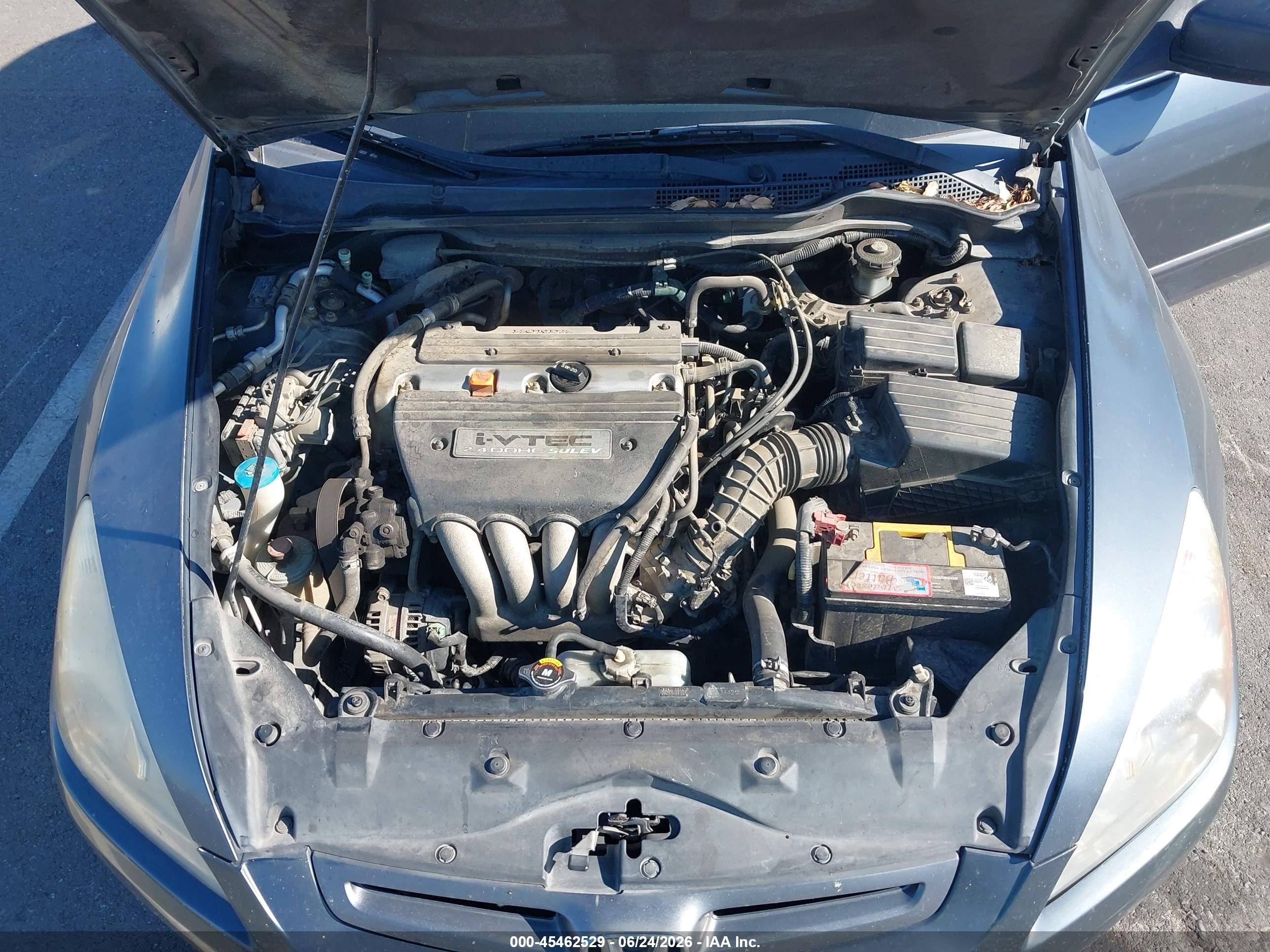 2004 Honda Accord 2.4 Ex Gray vin: JHMCM56824C030857