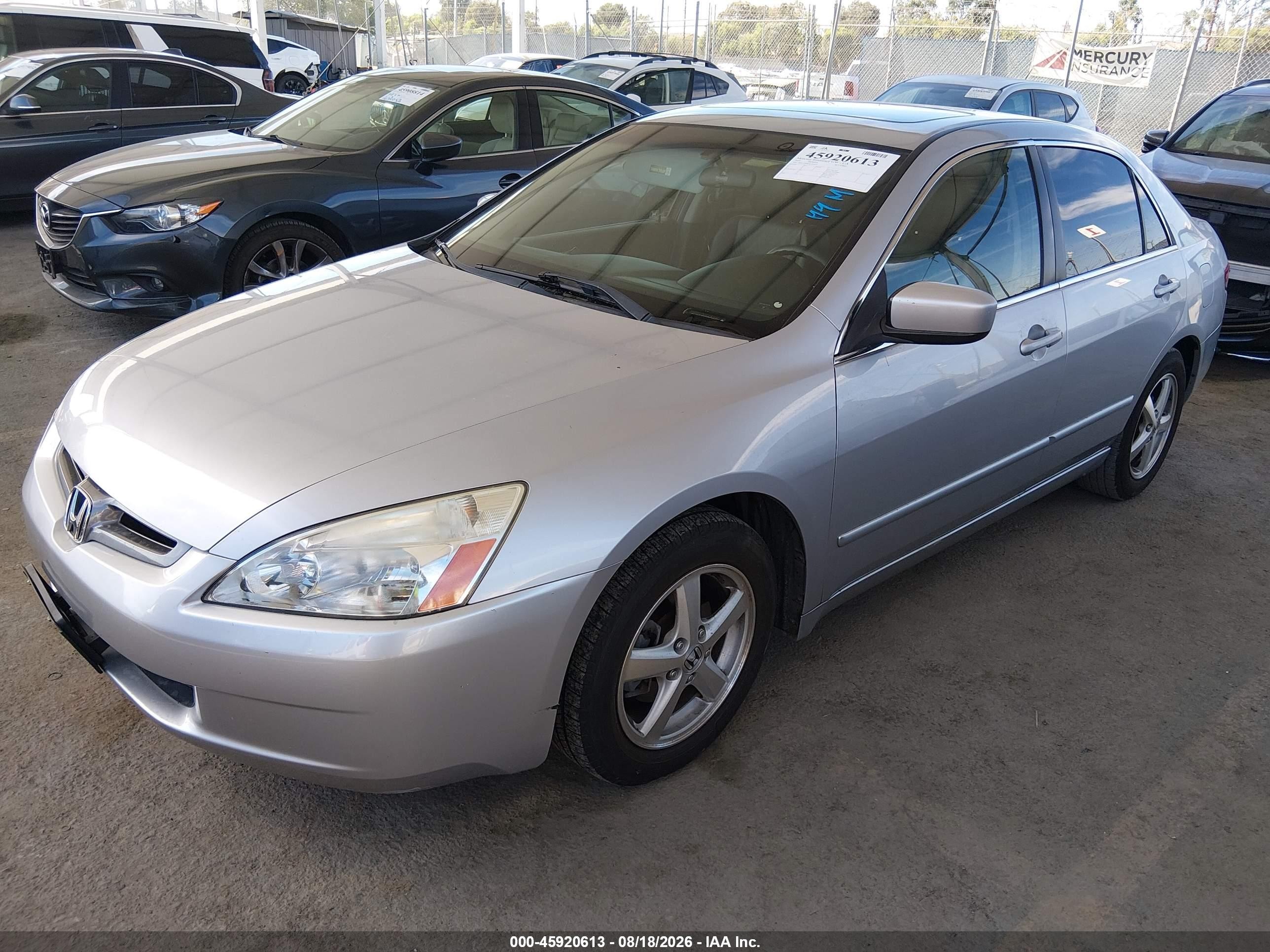 2004 Honda Accord 2.4 Ex Silver vin: JHMCM56834C016871