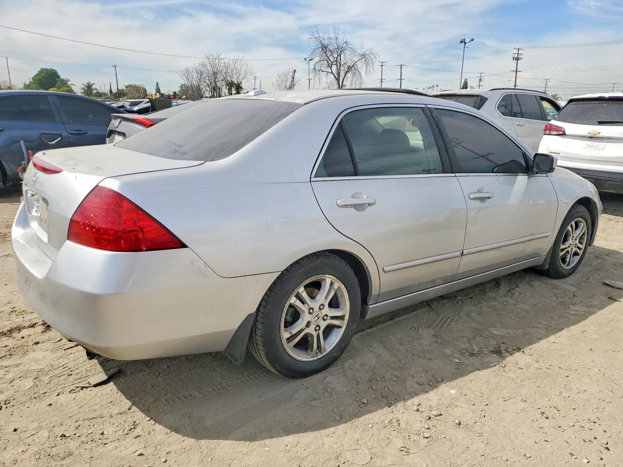 2006 Honda Accord Ex Silver vin: JHMCM56856C007639