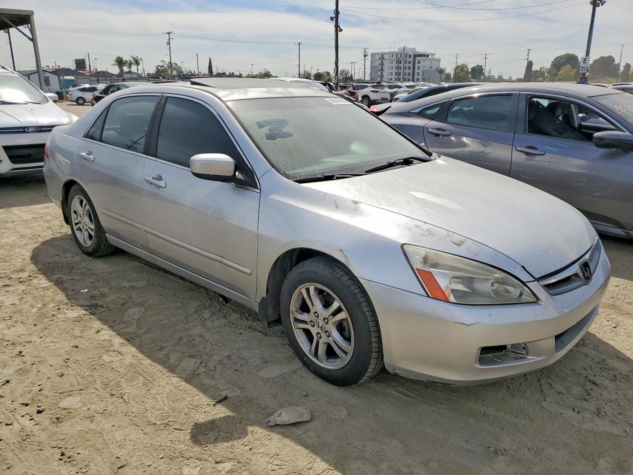 2006 Honda Accord Ex Silver vin: JHMCM56856C007639