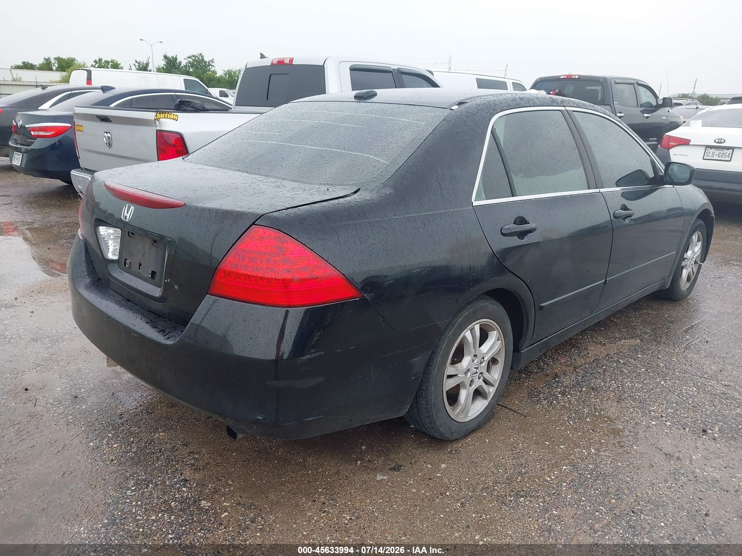 2006 Honda Accord 2.4 Ex Black vin: JHMCM56866C005351