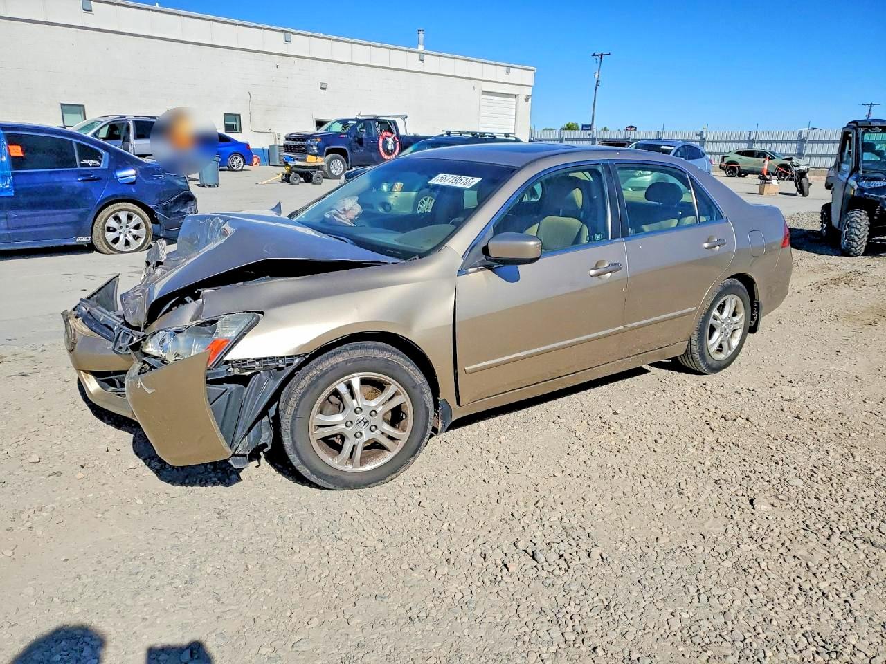2006 Honda Accord Ex Beige vin: JHMCM56866C010789