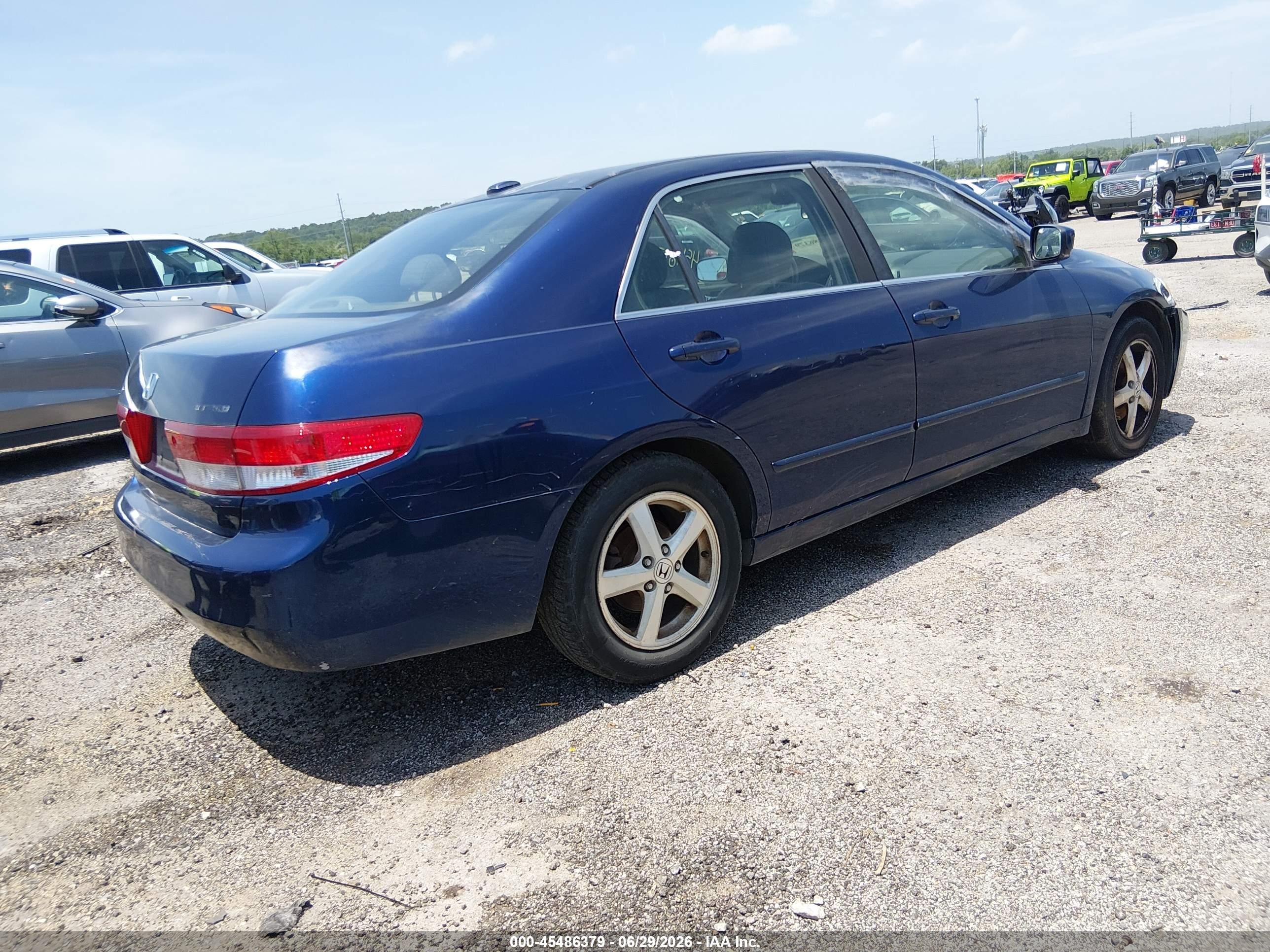 2004 Honda Accord 2.4 Ex Blue vin: JHMCM56874C001211