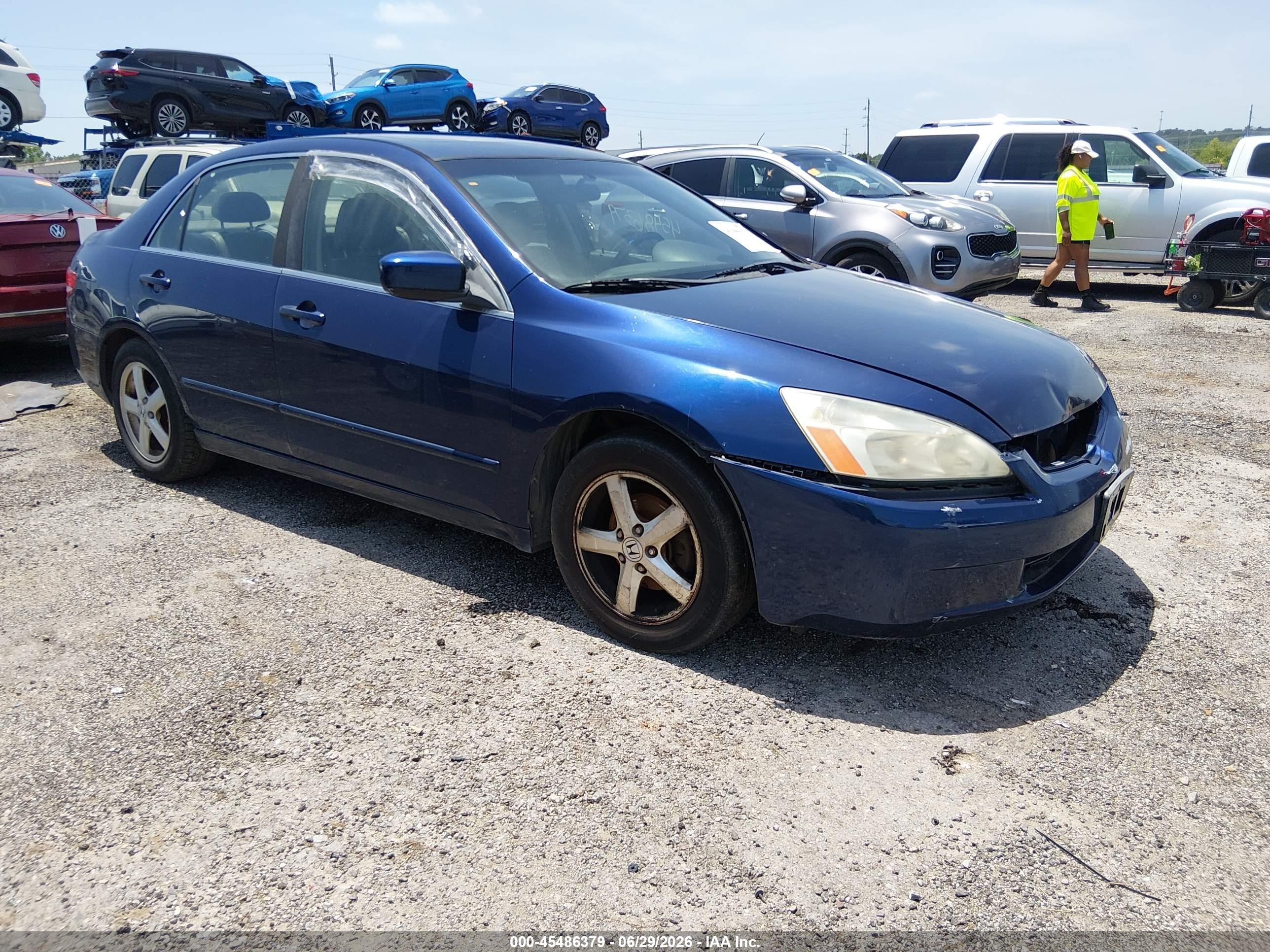 2004 Honda Accord 2.4 Ex Blue vin: JHMCM56874C001211