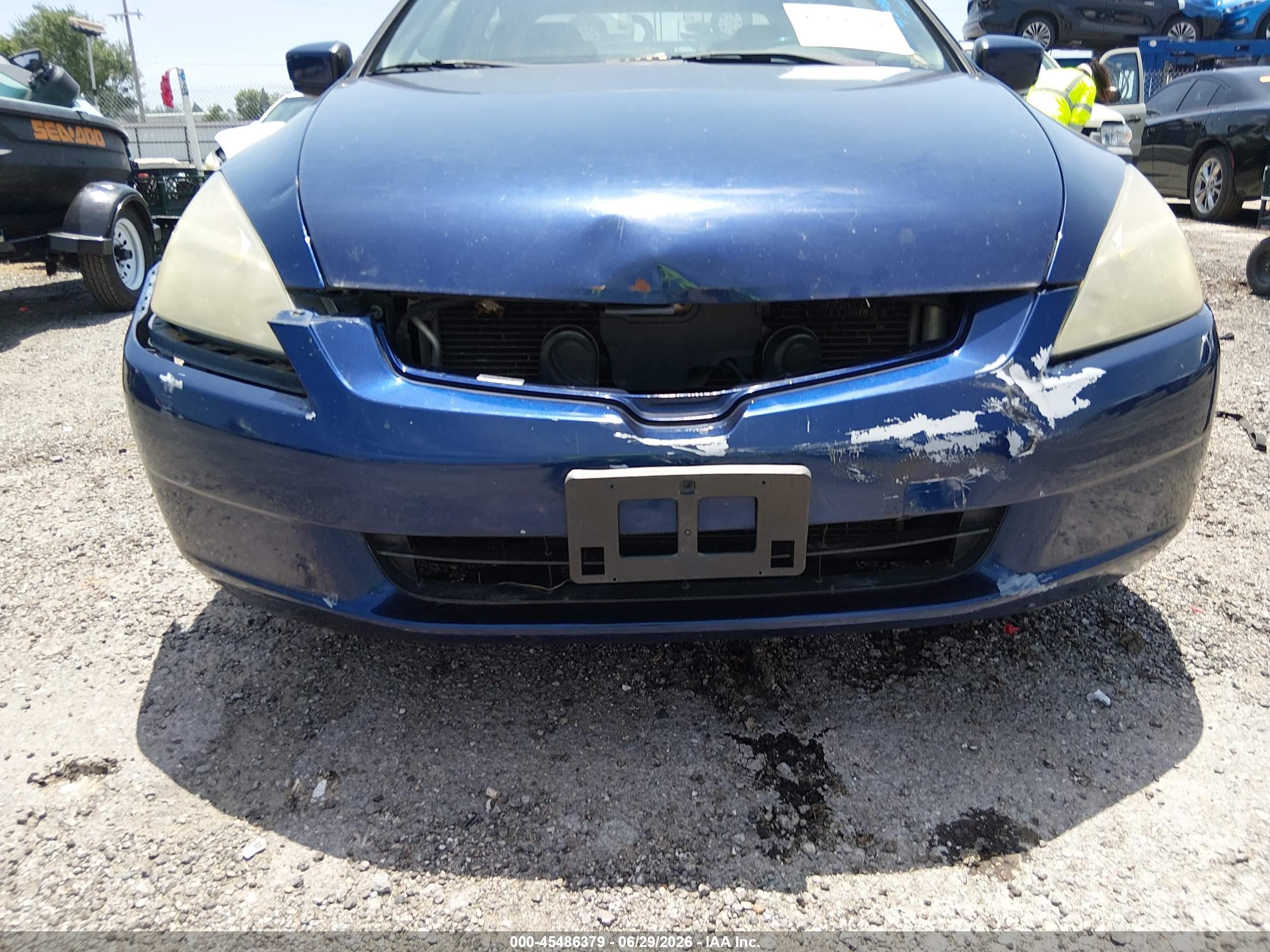 2004 Honda Accord 2.4 Ex Blue vin: JHMCM56874C001211