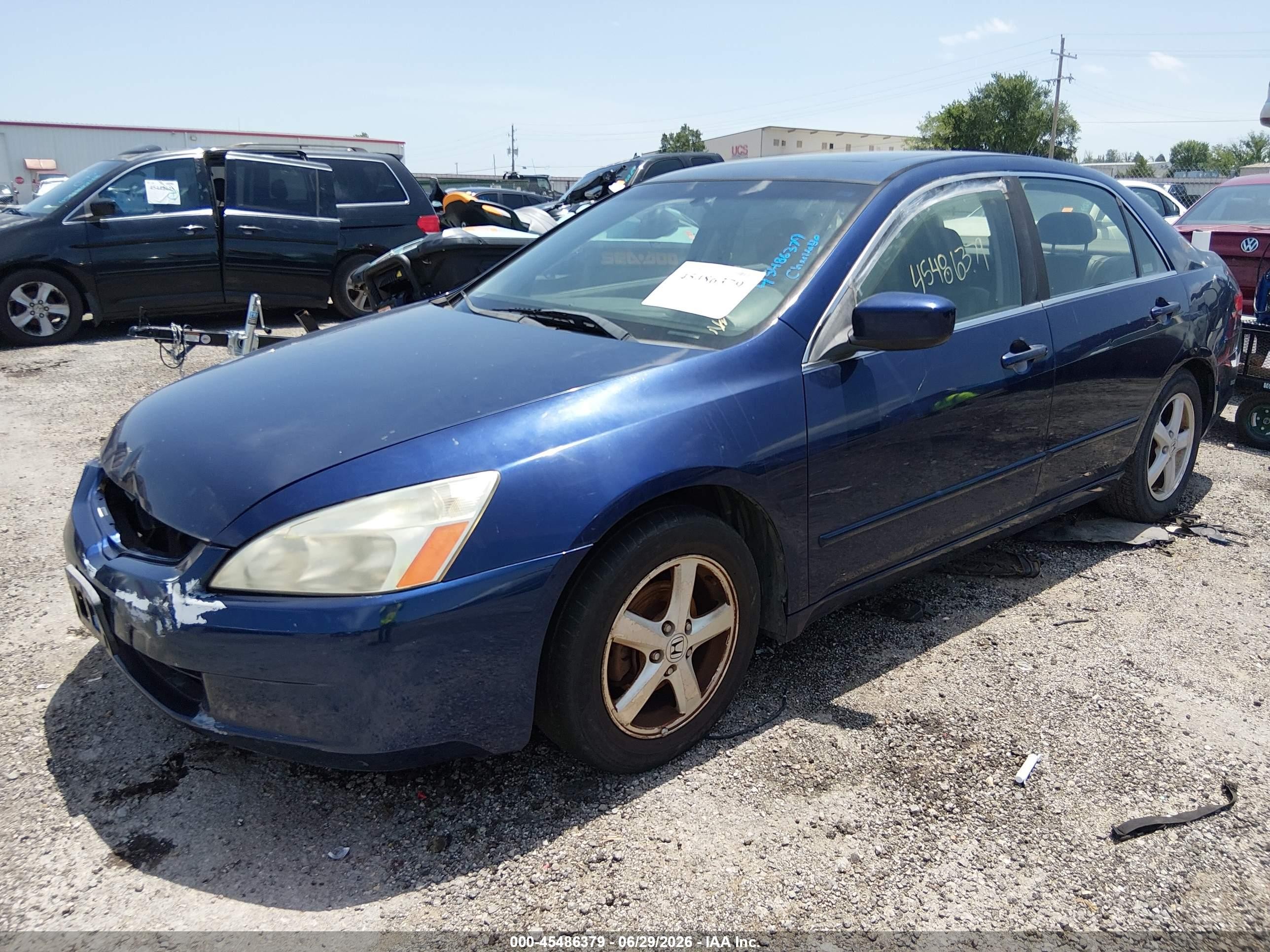 2004 Honda Accord 2.4 Ex Blue vin: JHMCM56874C001211
