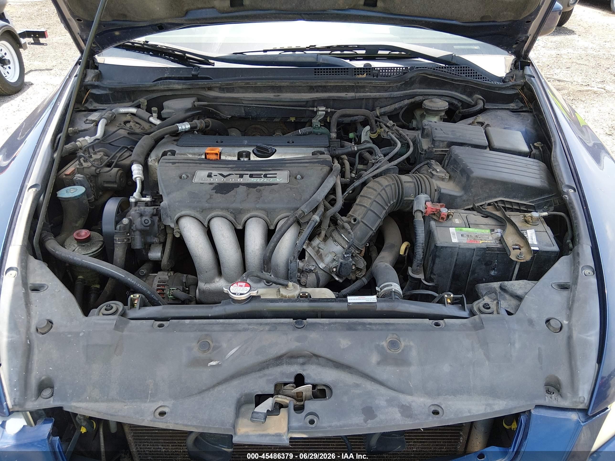 2004 Honda Accord 2.4 Ex Blue vin: JHMCM56874C001211