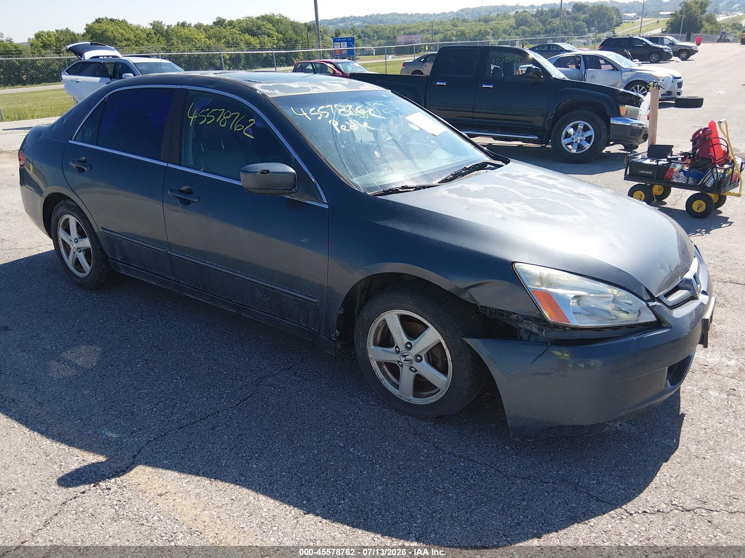2004 Honda Accord 2.4 Ex Gray vin: JHMCM56884C023072