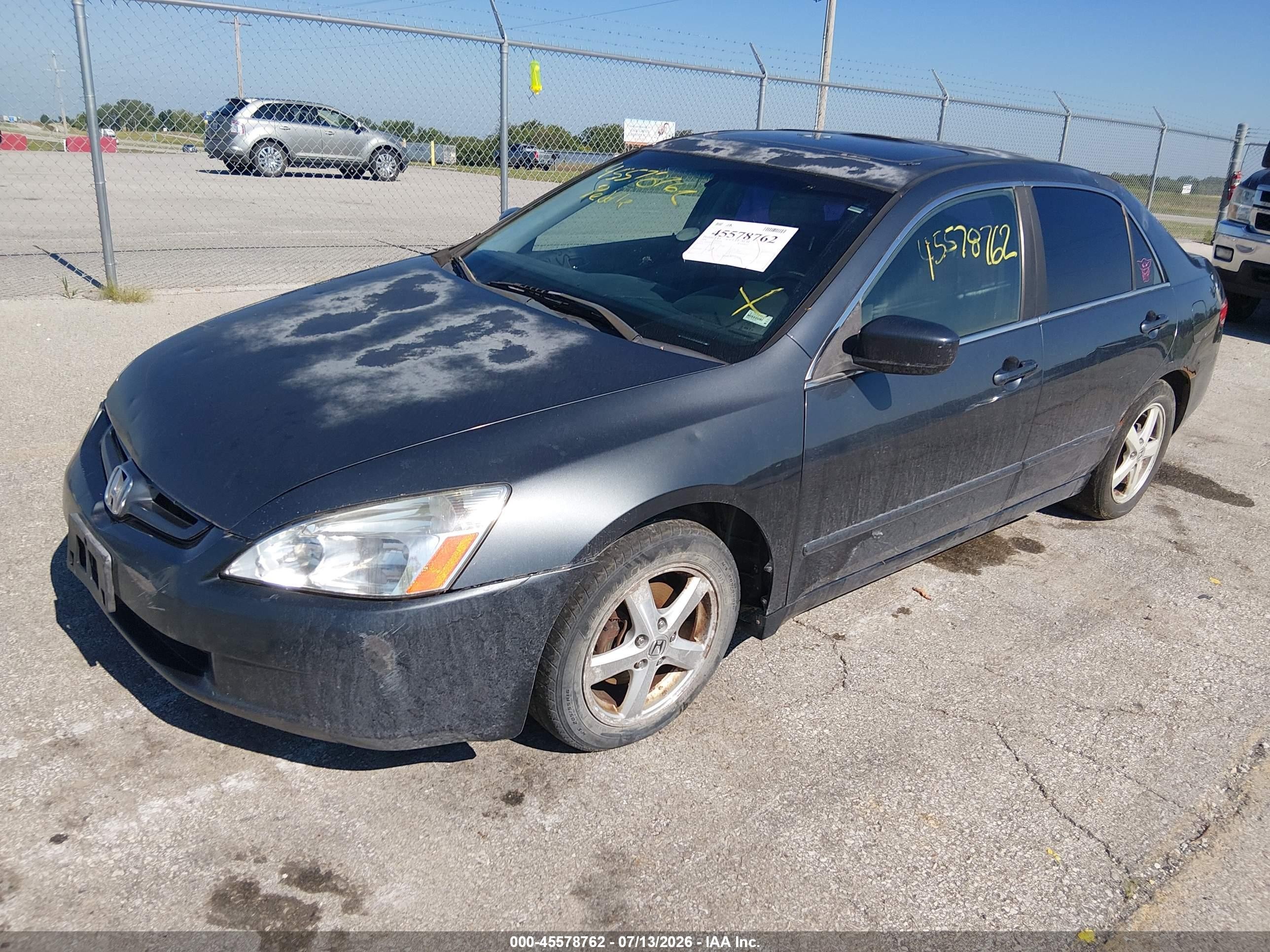 2004 Honda Accord 2.4 Ex Gray vin: JHMCM56884C023072