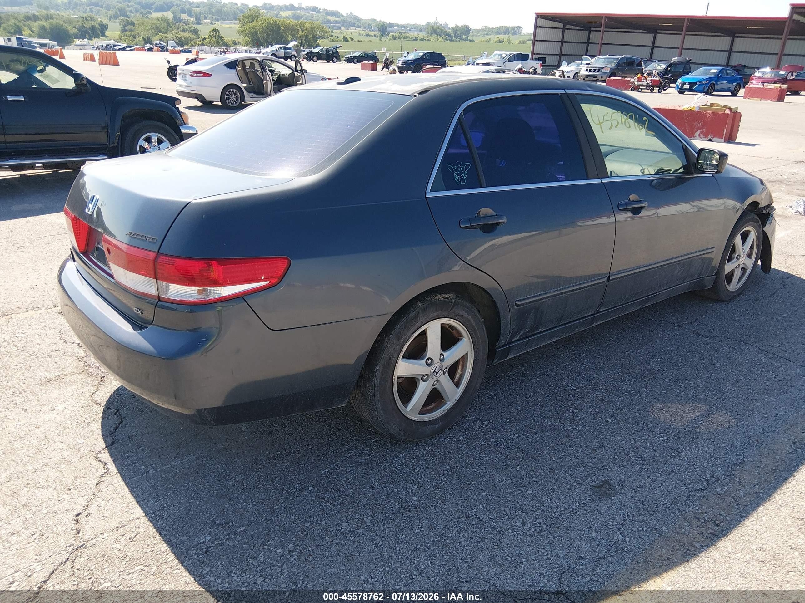 2004 Honda Accord 2.4 Ex Gray vin: JHMCM56884C023072