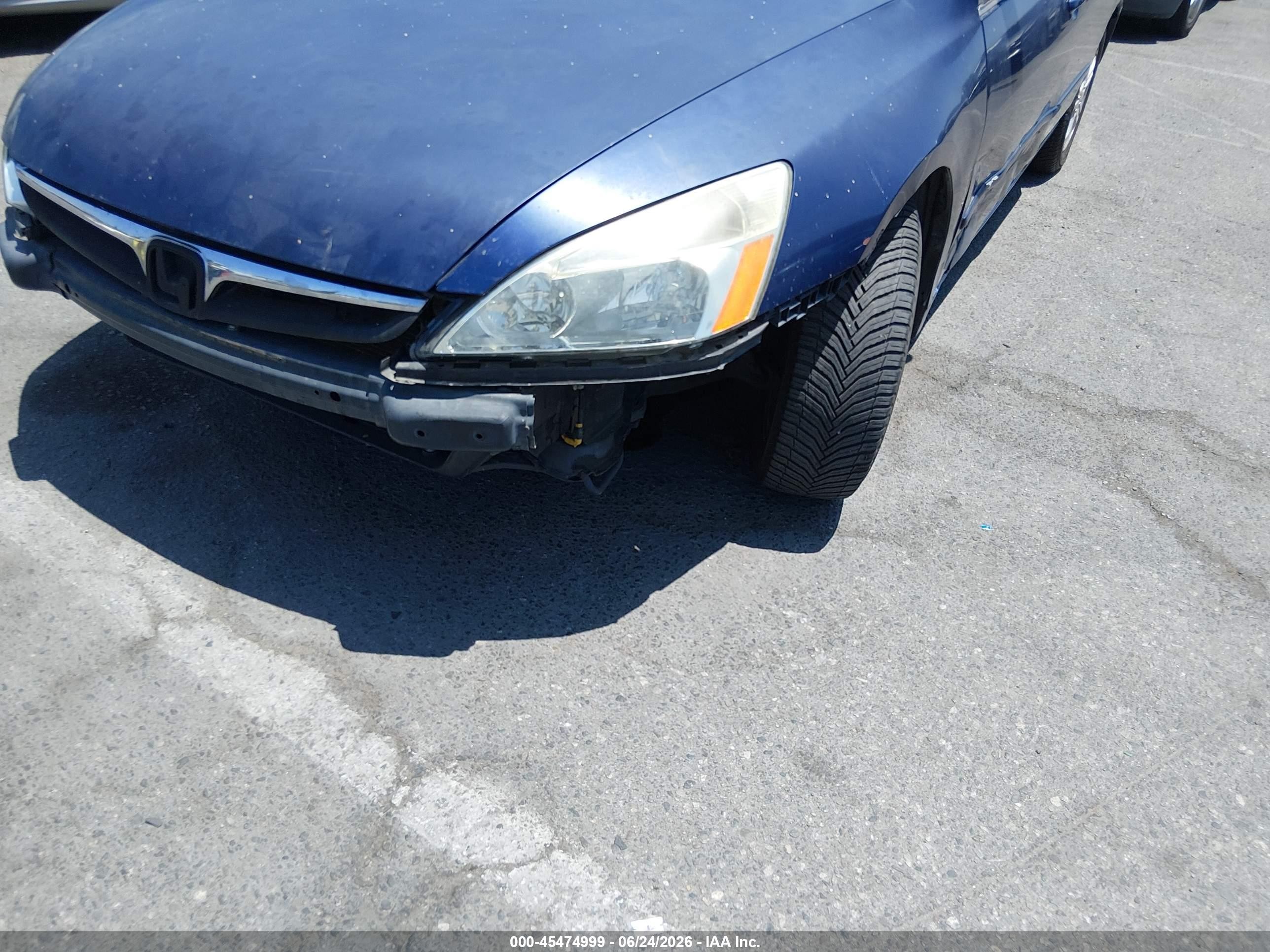 2006 Honda Accord 2.4 Ex Blue vin: JHMCM56886C006937