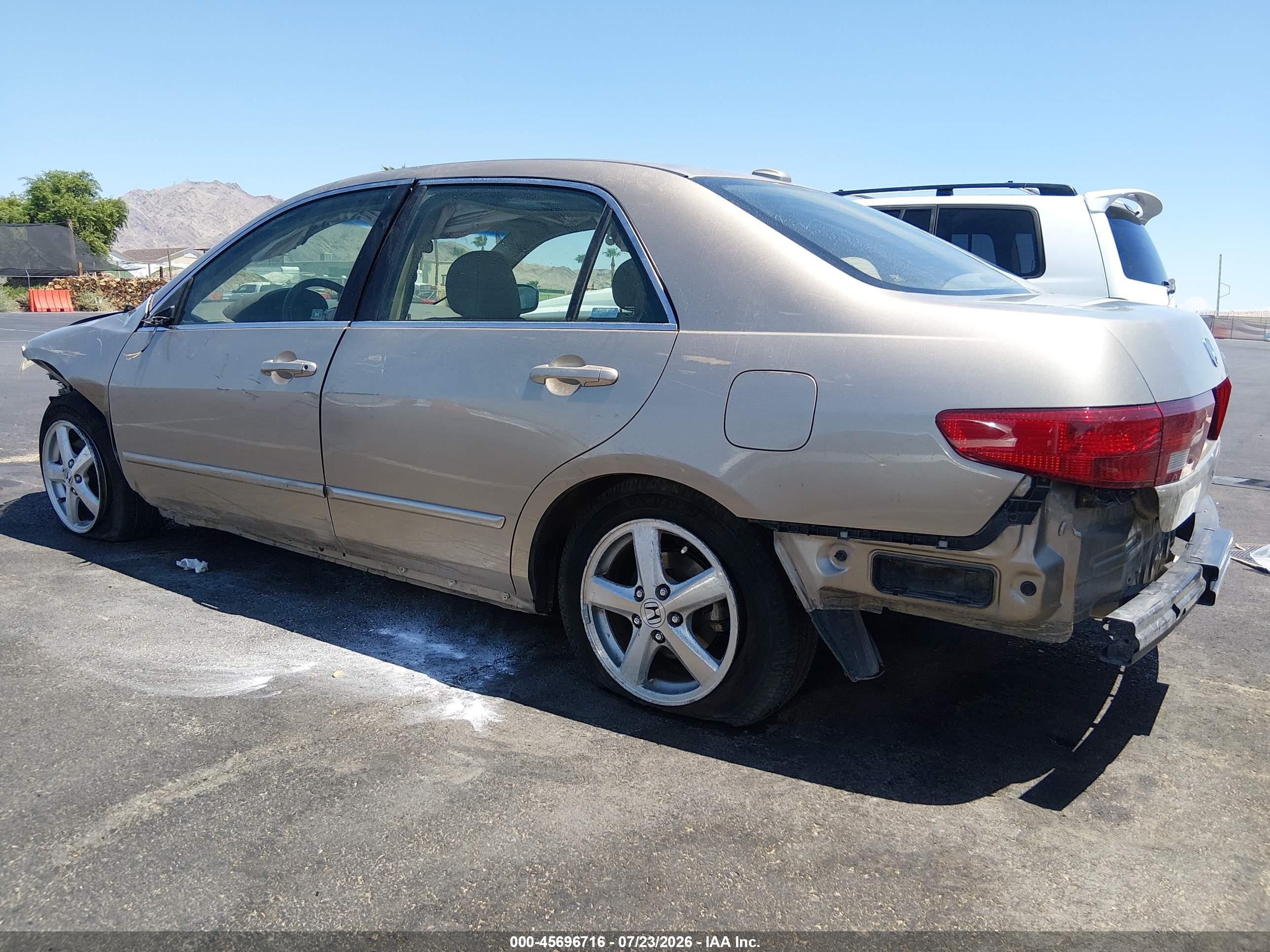 2005 Honda Accord 2.4 Ex Beige vin: JHMCM56895C004466