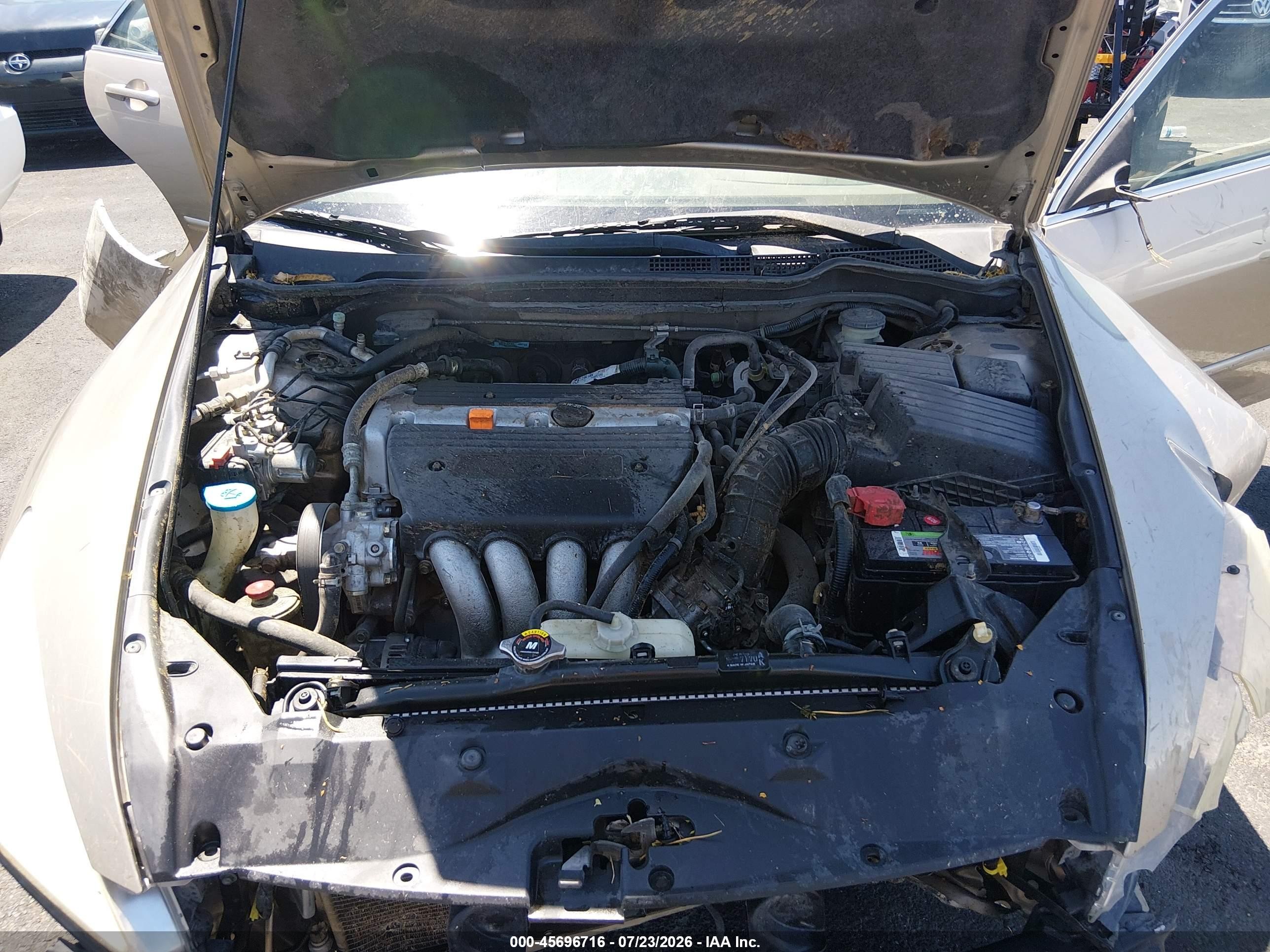 2005 Honda Accord 2.4 Ex Beige vin: JHMCM56895C004466