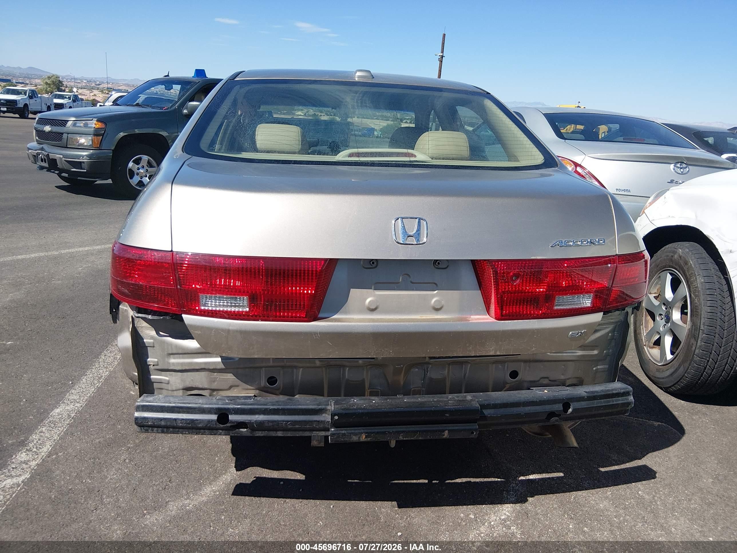 2005 Honda Accord 2.4 Ex Beige vin: JHMCM56895C004466