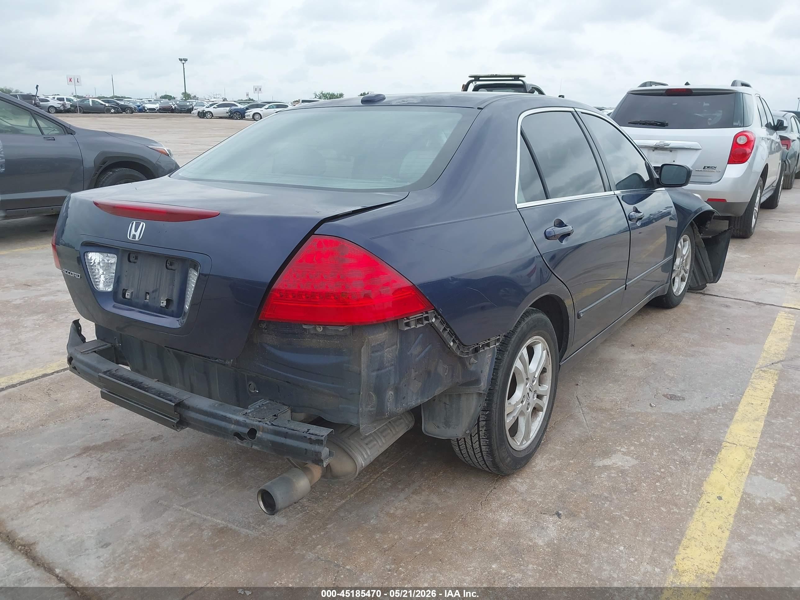 2006 Honda Accord 2.4 Ex Dark Blue vin: JHMCM56896C004484