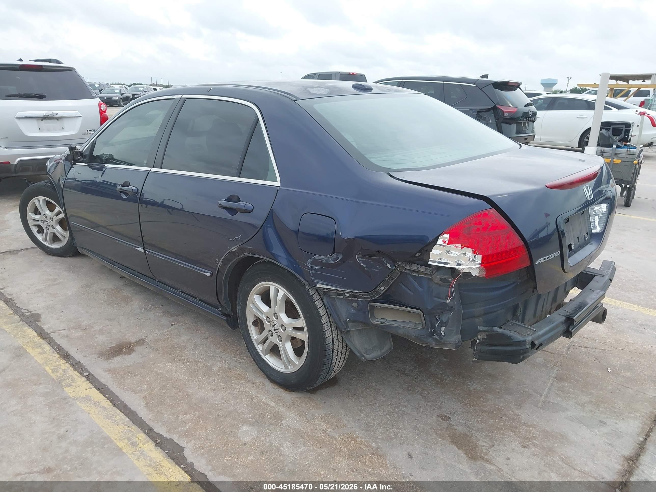 2006 Honda Accord 2.4 Ex Dark Blue vin: JHMCM56896C004484