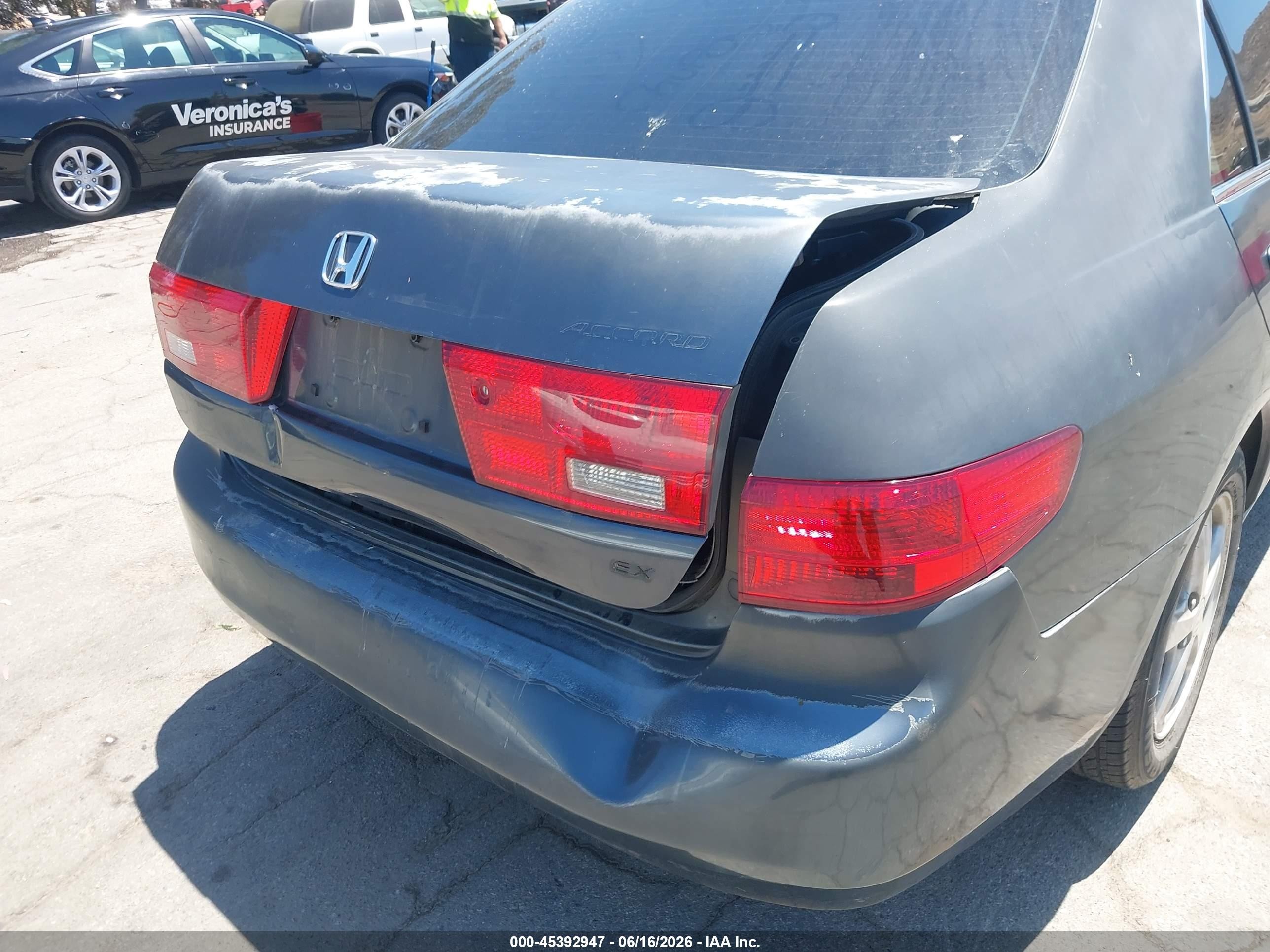 2005 Honda Accord 2.4 Ex Серый vin: JHMCM568X5C004296