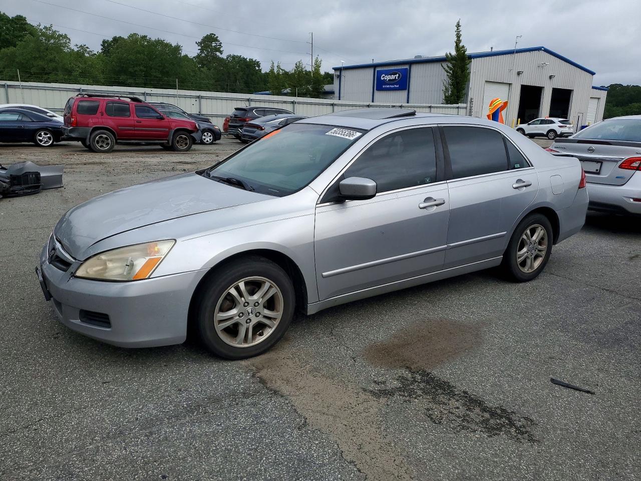 2006 Honda Accord Ex Silver vin: JHMCM568X6C005174