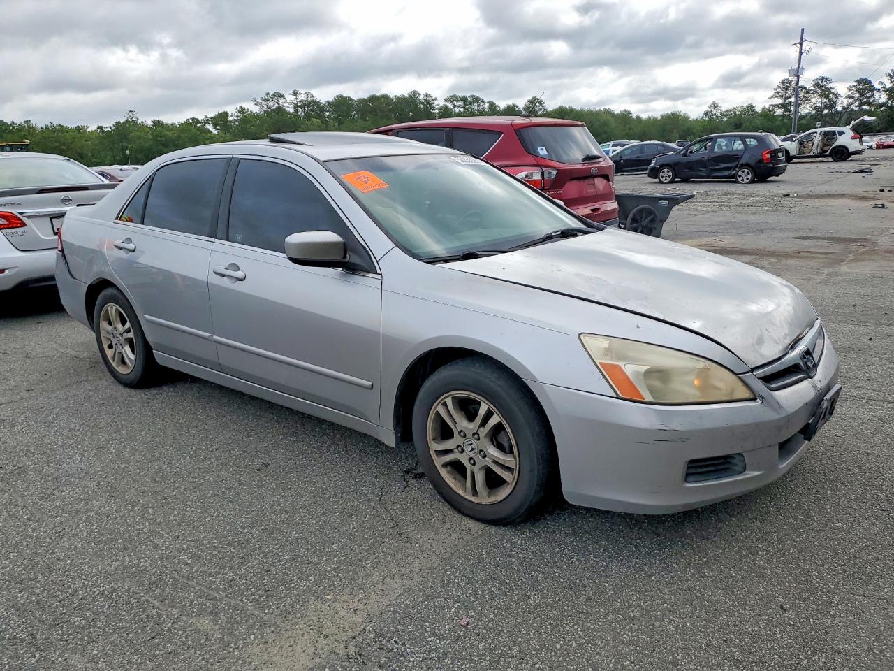 2006 Honda Accord Ex Silver vin: JHMCM568X6C005174