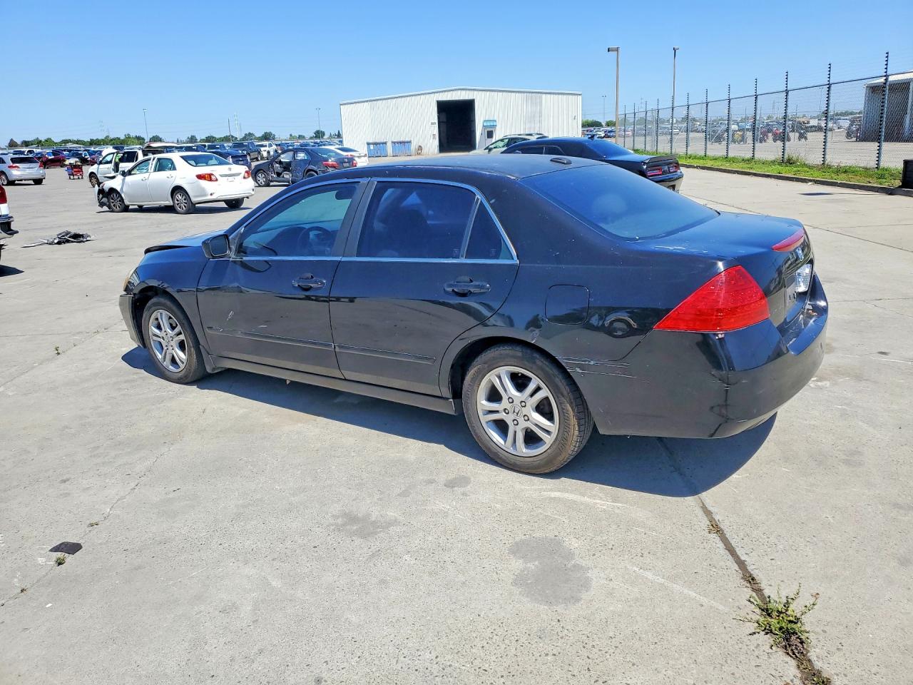 2007 Honda Accord Ex Black vin: JHMCM568X7C002065