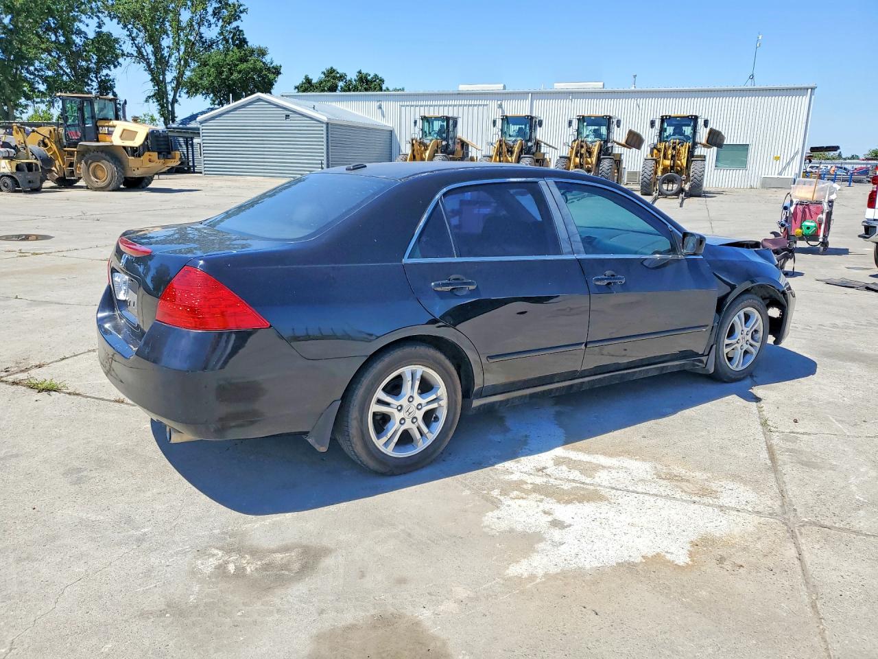 2007 Honda Accord Ex Black vin: JHMCM568X7C002065