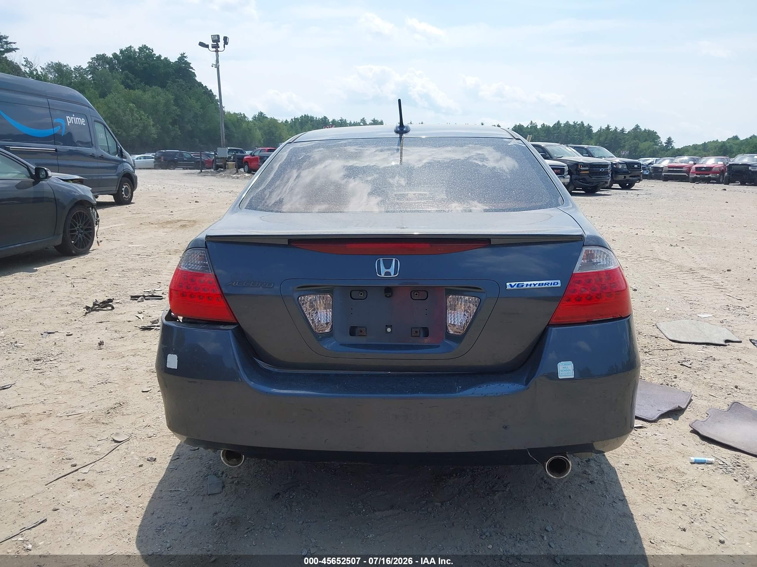 2006 Honda Accord Hybrid   Gray vin: JHMCN36416C003084