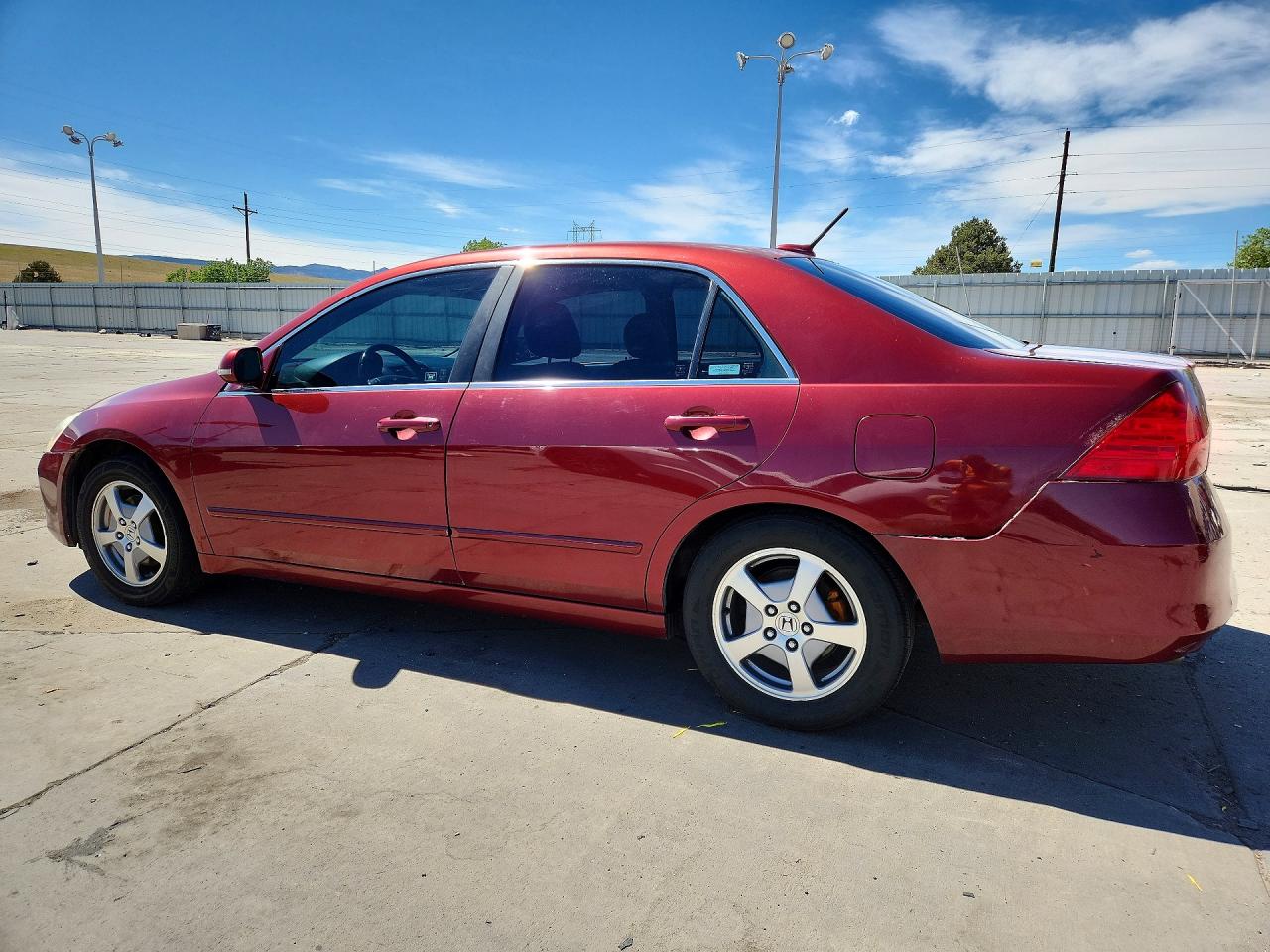 2006 Honda Accord Hybrid Maroon vin: JHMCN36426C000503