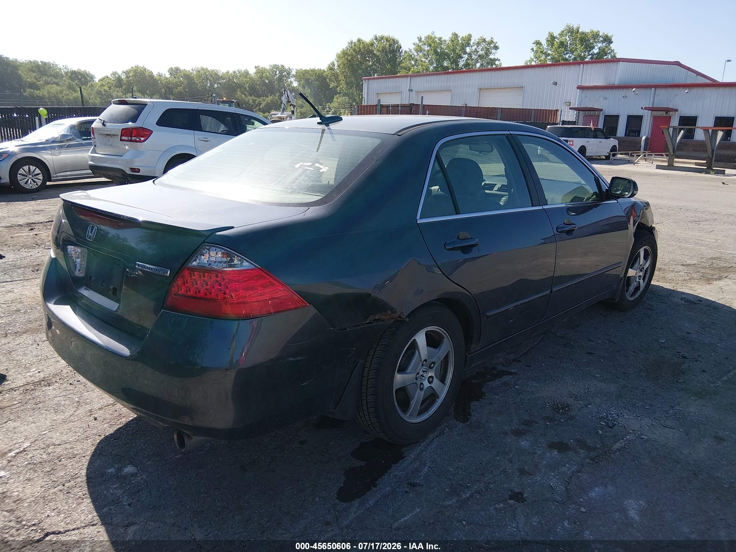 2006 Honda Accord Hybrid   Gray vin: JHMCN36436C001224