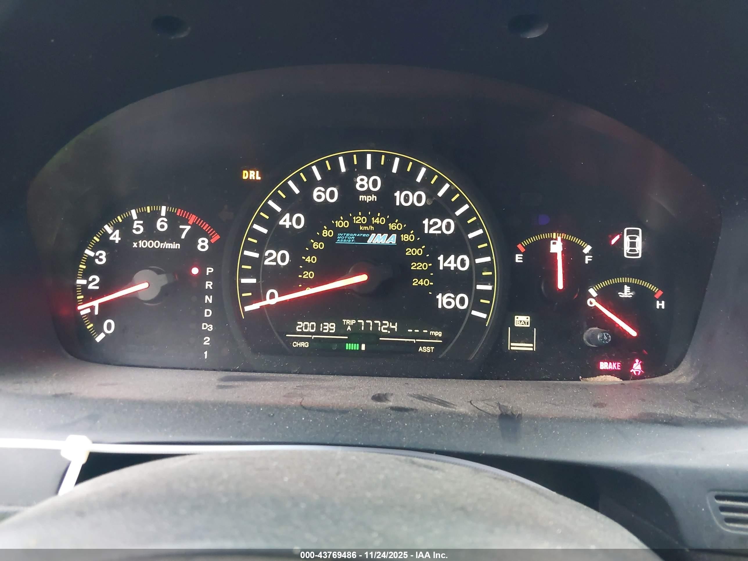 2007 Honda Accord Hybrid   Gray vin: JHMCN36437C003640