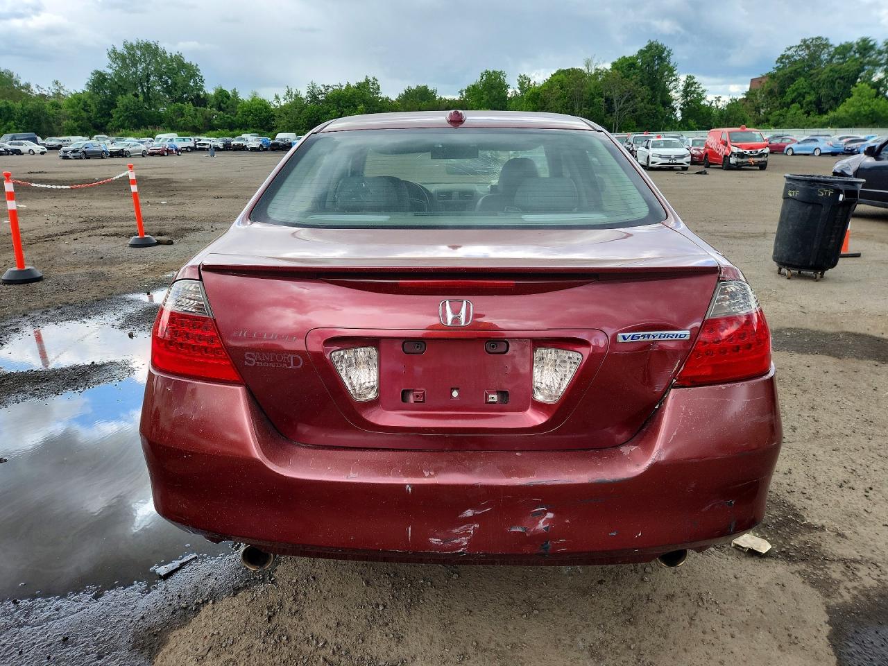 2006 Honda Accord Hybrid Burgundy vin: JHMCN36446C002592