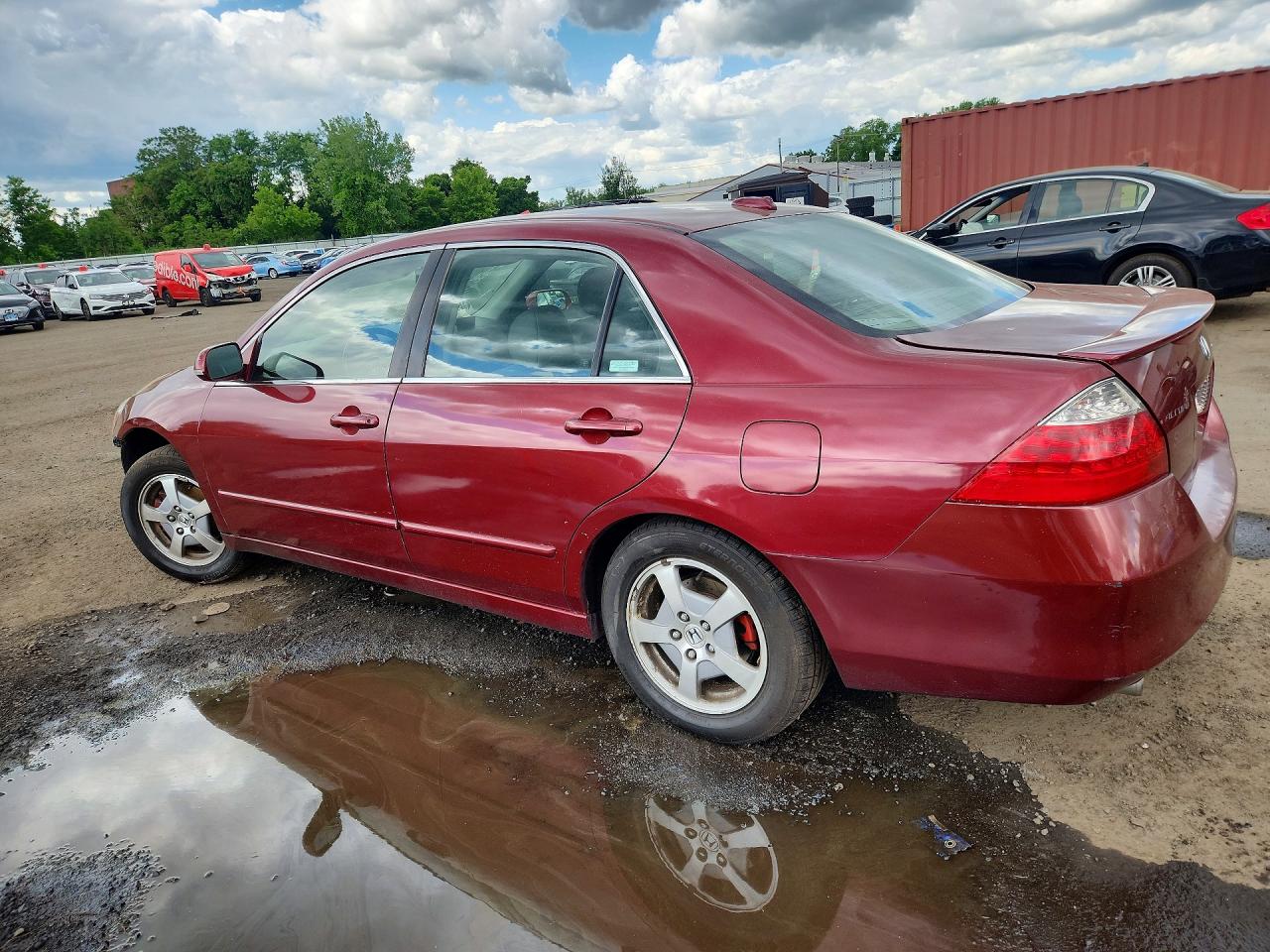 2006 Honda Accord Hybrid Burgundy vin: JHMCN36446C002592