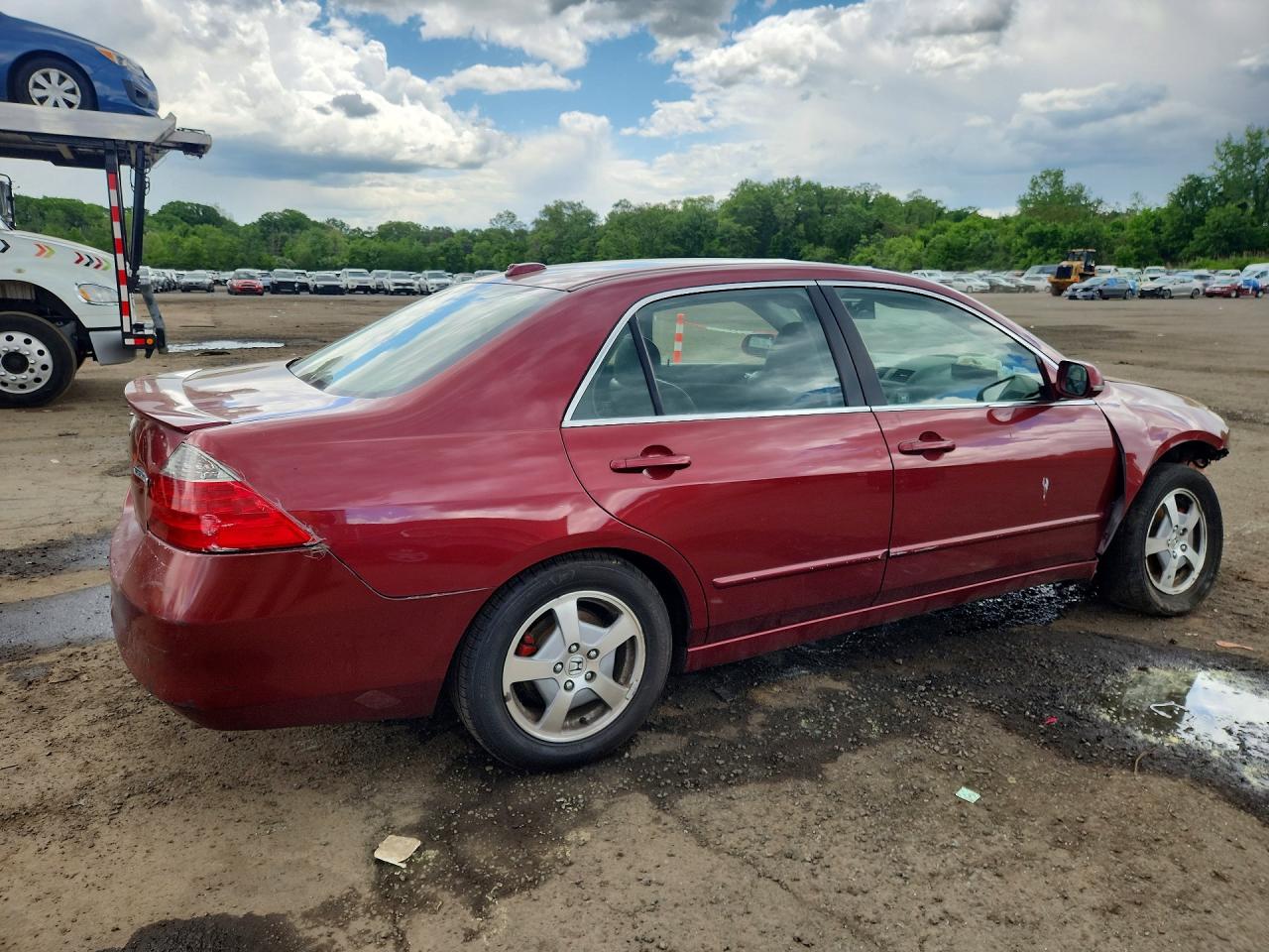2006 Honda Accord Hybrid Burgundy vin: JHMCN36446C002592