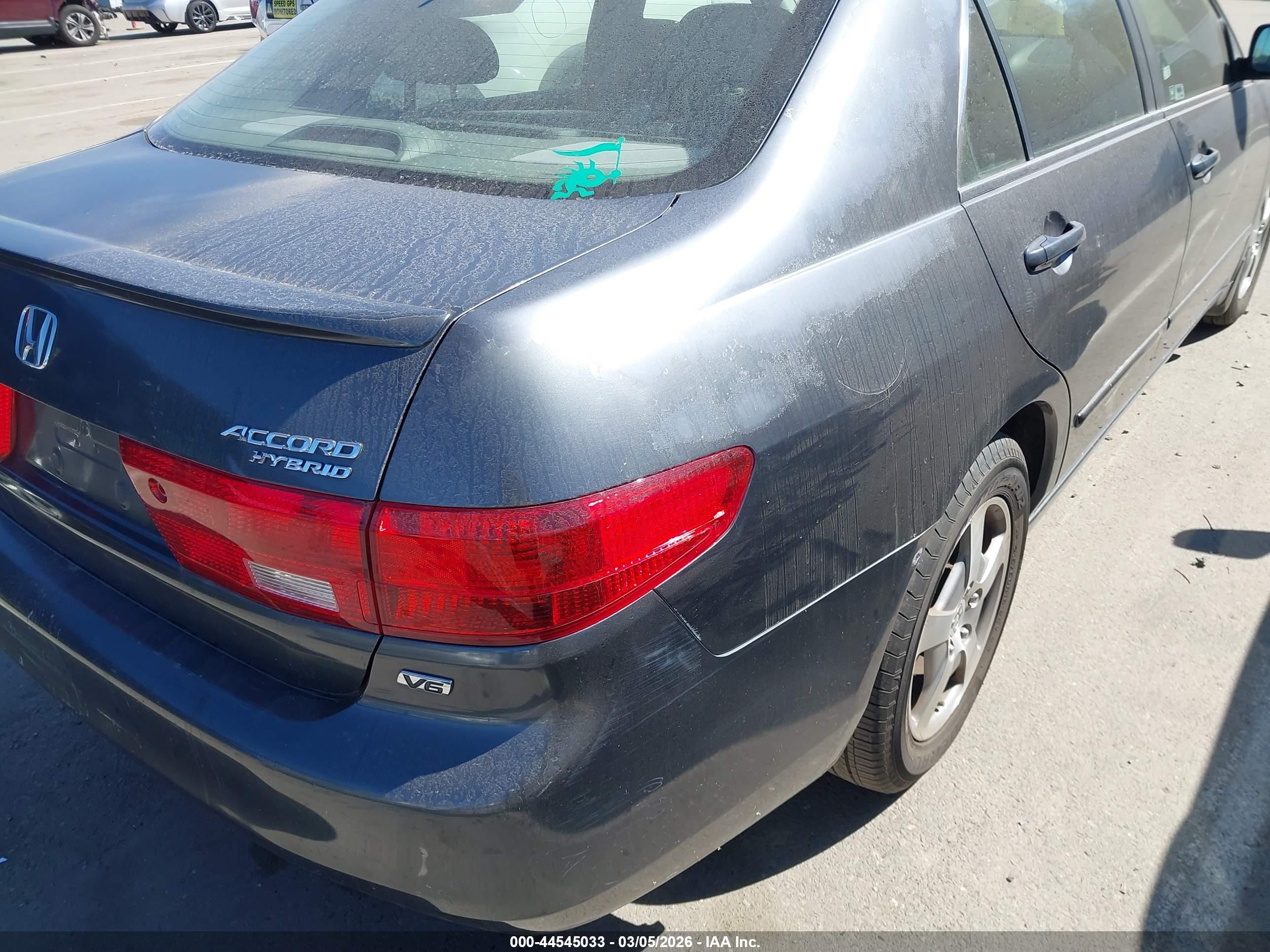 2005 Honda Accord Hybrid Ima Gray vin: JHMCN36455C016676