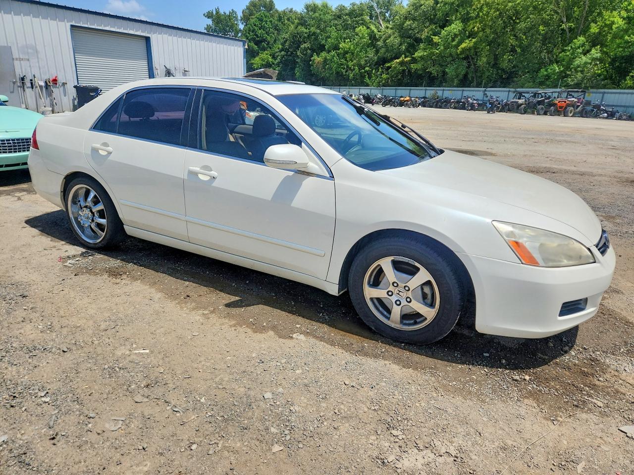 2007 Honda Accord Hybrid White vin: JHMCN36457C001520