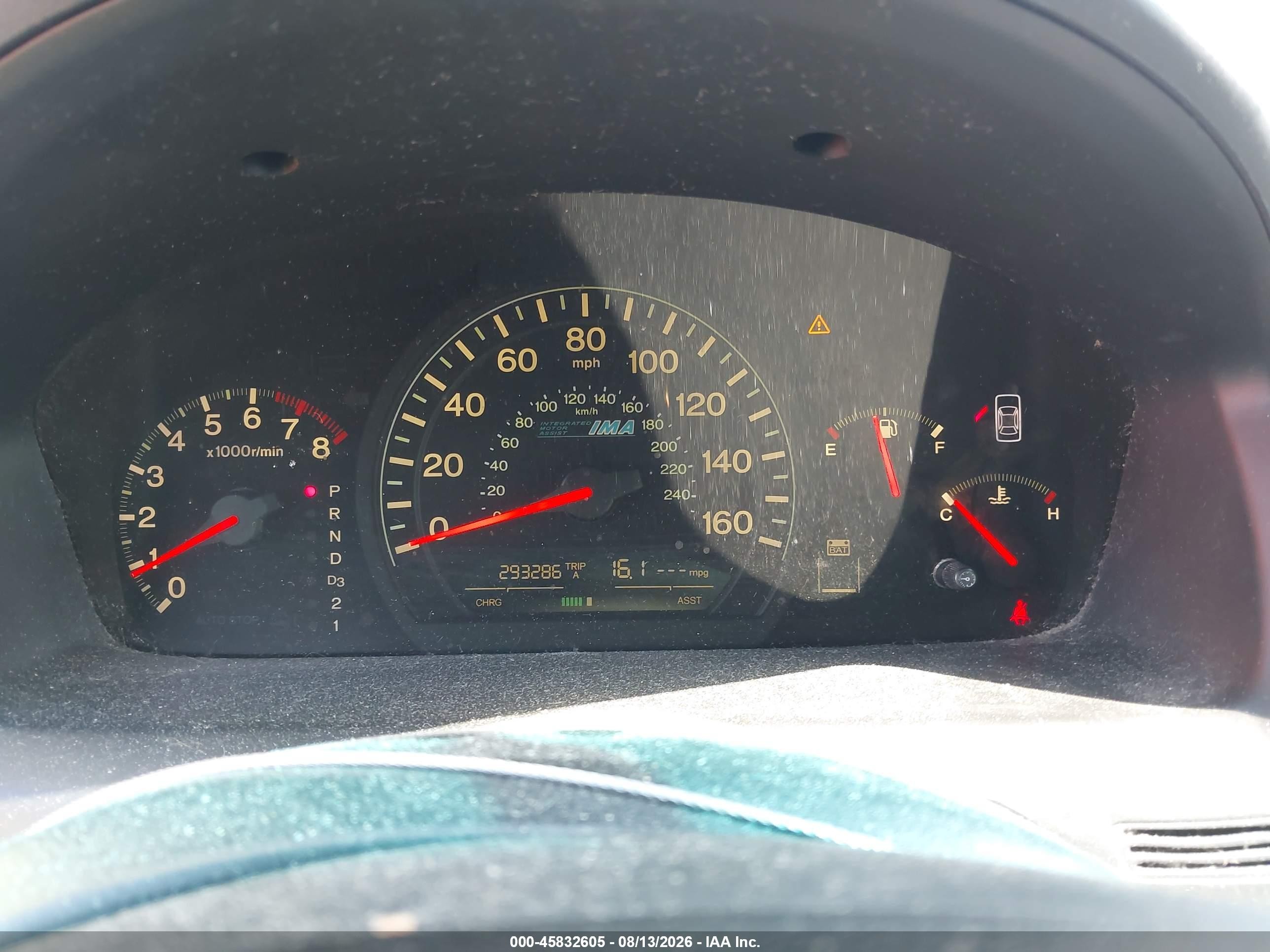2005 Honda Accord Hybrid Ima Silver vin: JHMCN36465C000485