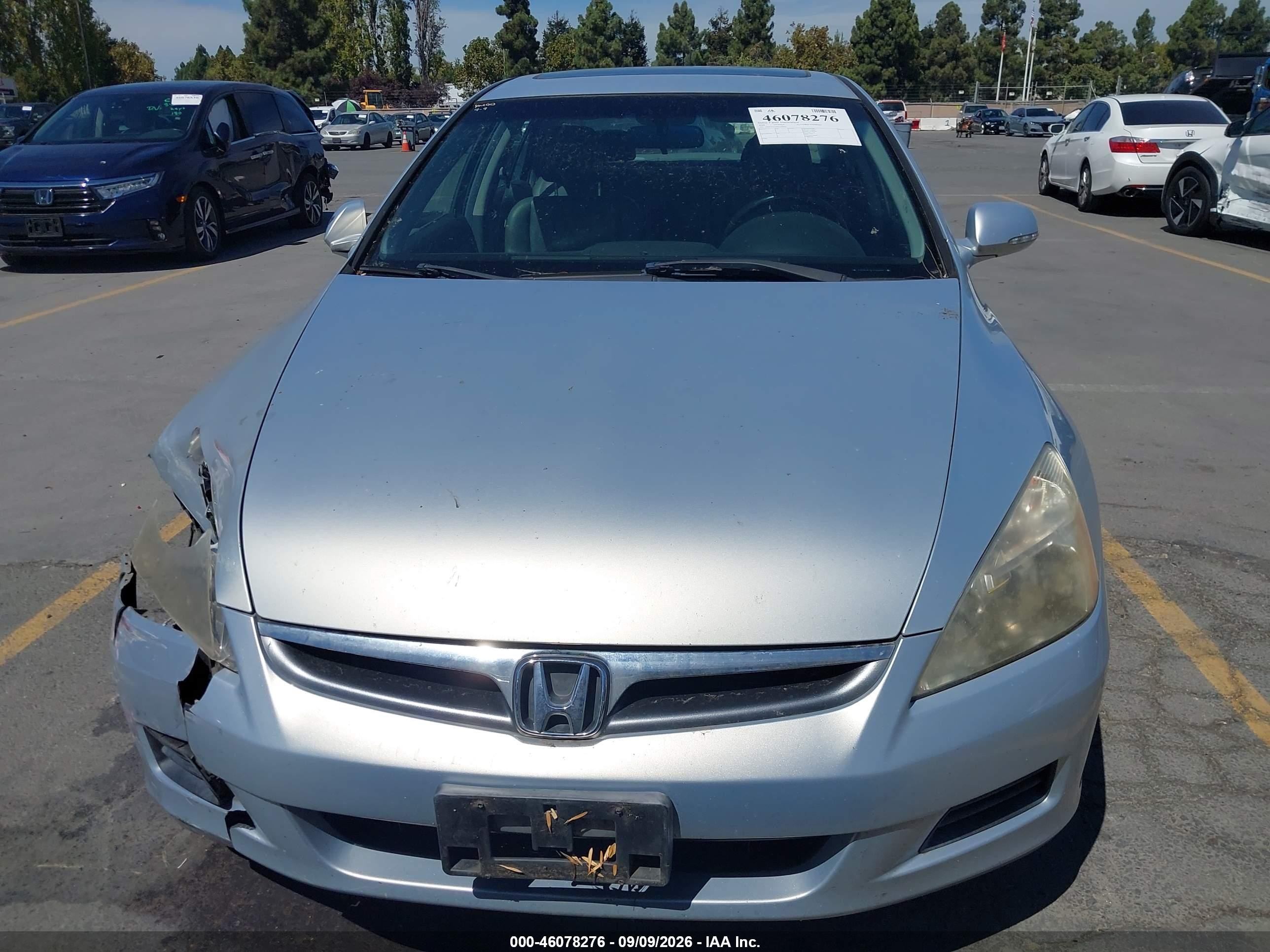 2006 Honda Accord Hybrid   Gray vin: JHMCN36466C004036
