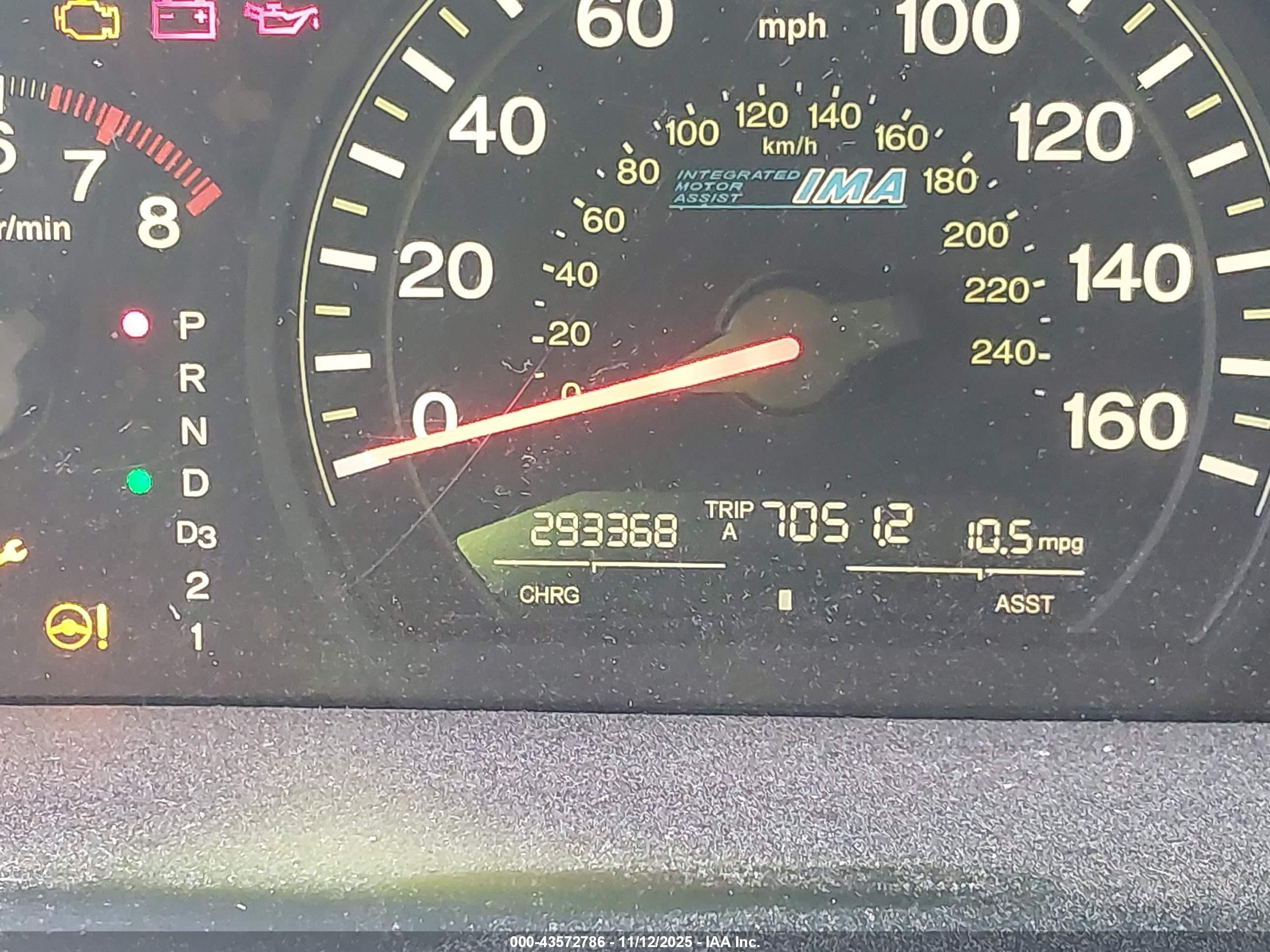 2007 Honda Accord Hybrid   Silver vin: JHMCN36467C000098