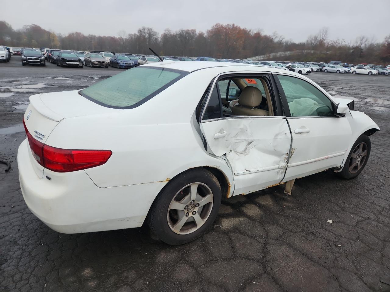 2005 Honda Accord Hybrid White vin: JHMCN36475C013729