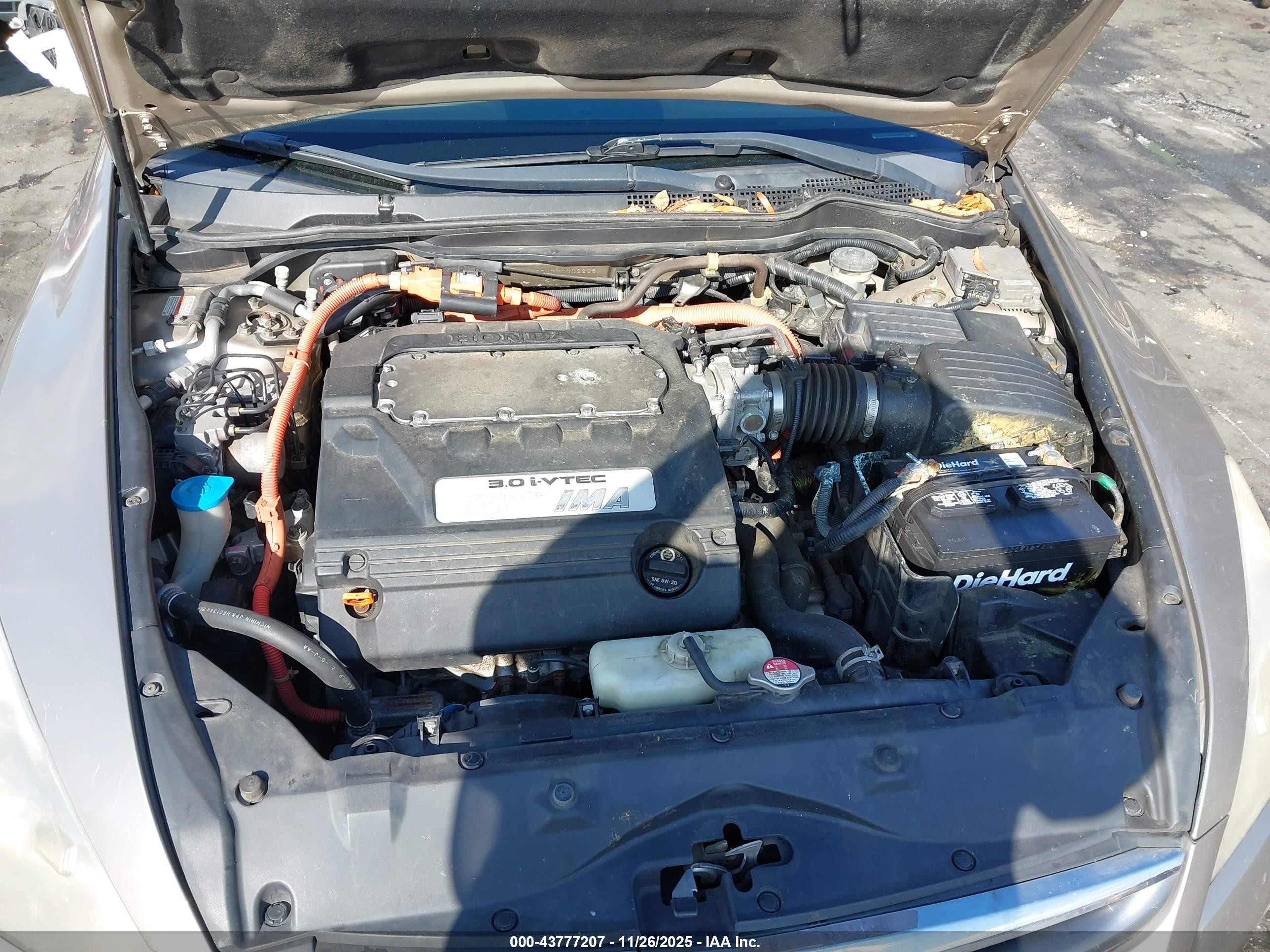 2007 Honda Accord Hybrid   Золотой vin: JHMCN36477C003205