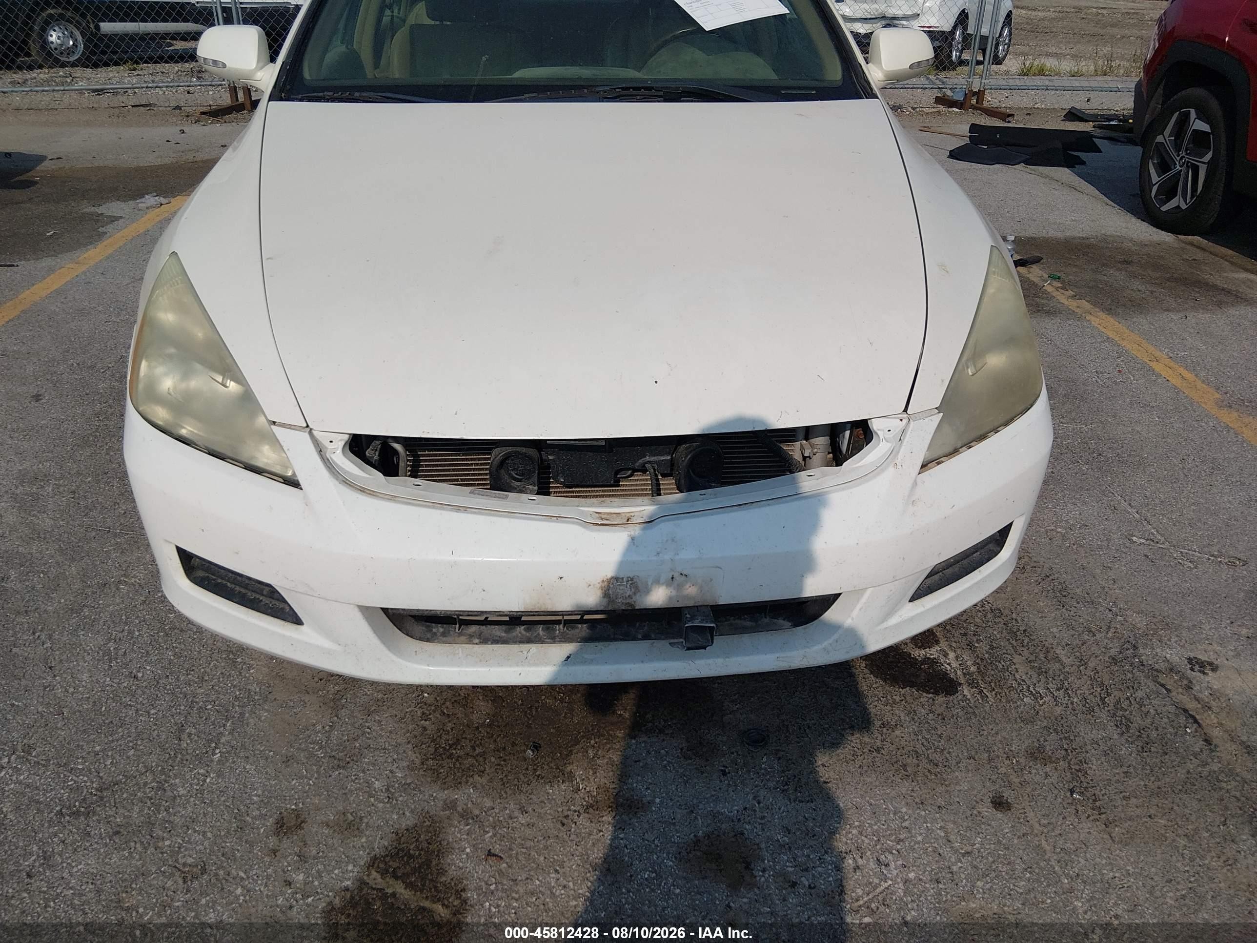 2006 Honda Accord Hybrid   White vin: JHMCN36486C000148